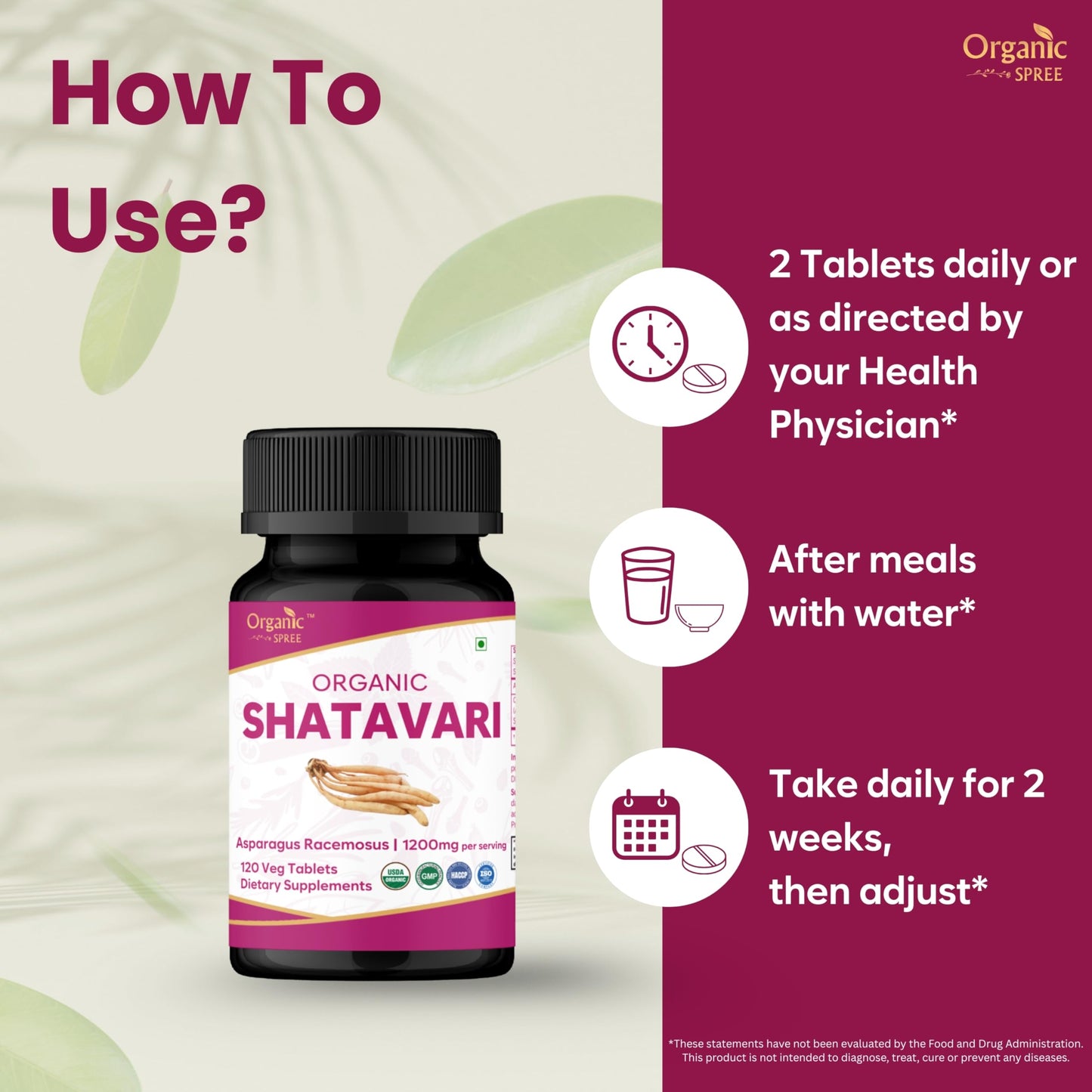 Organic Spree Shatavari Tablets 240