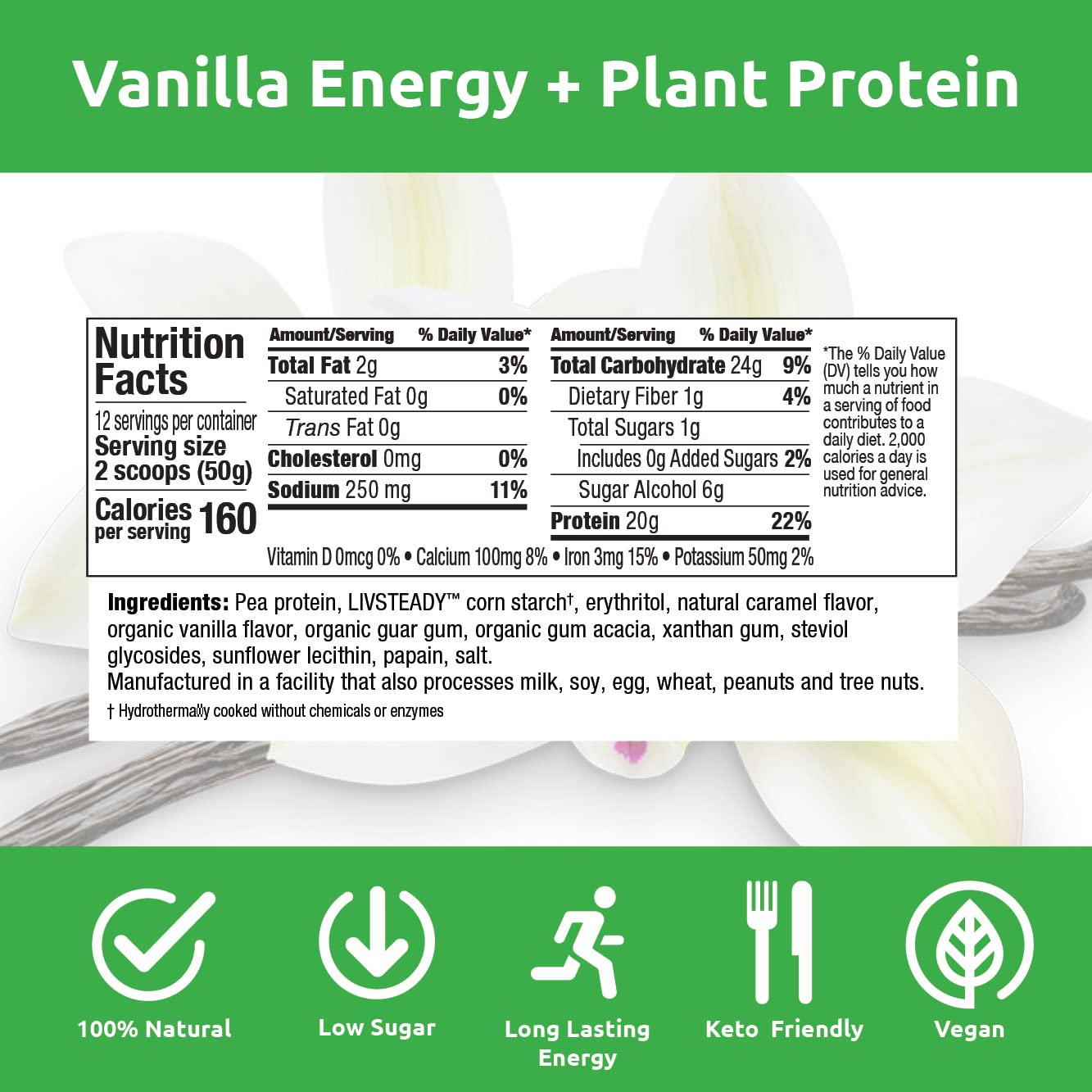 UCAN Energy + Plant Protein Powder, 21 Servings