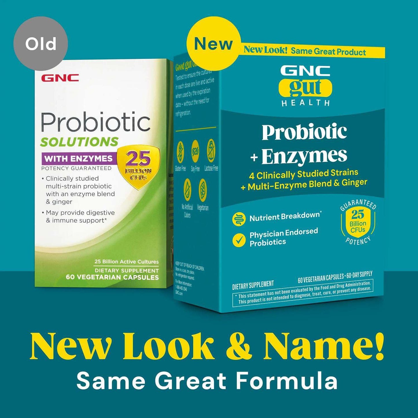 GNC Probiotic 25B with Enzymes Capsules 60
