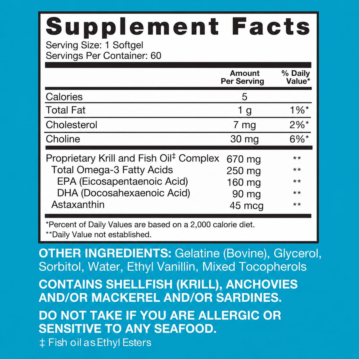 Qunol Advanced Omega-3 Krill & Fish Oil Complex Softgels 60 ct