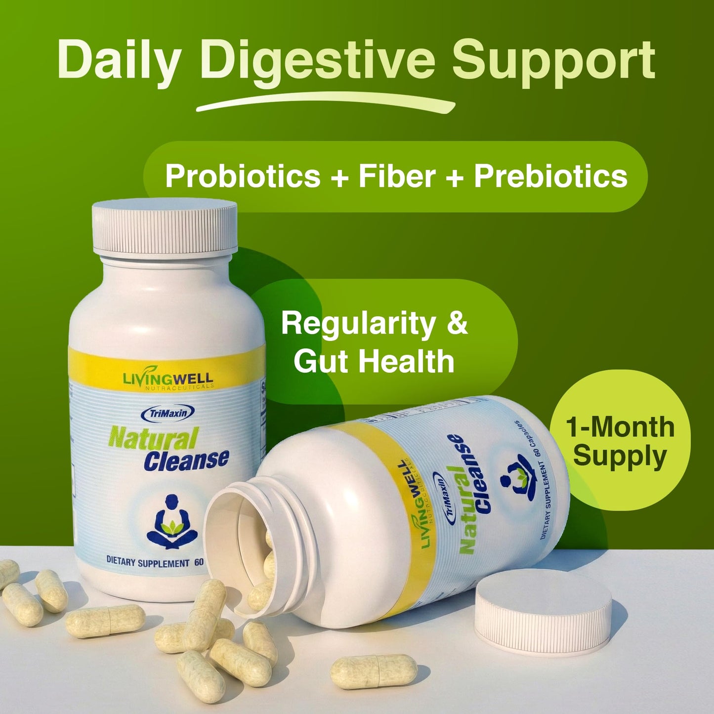 Natural Cleanse Colon Cleanse for Digestion Capsule, 60 Count