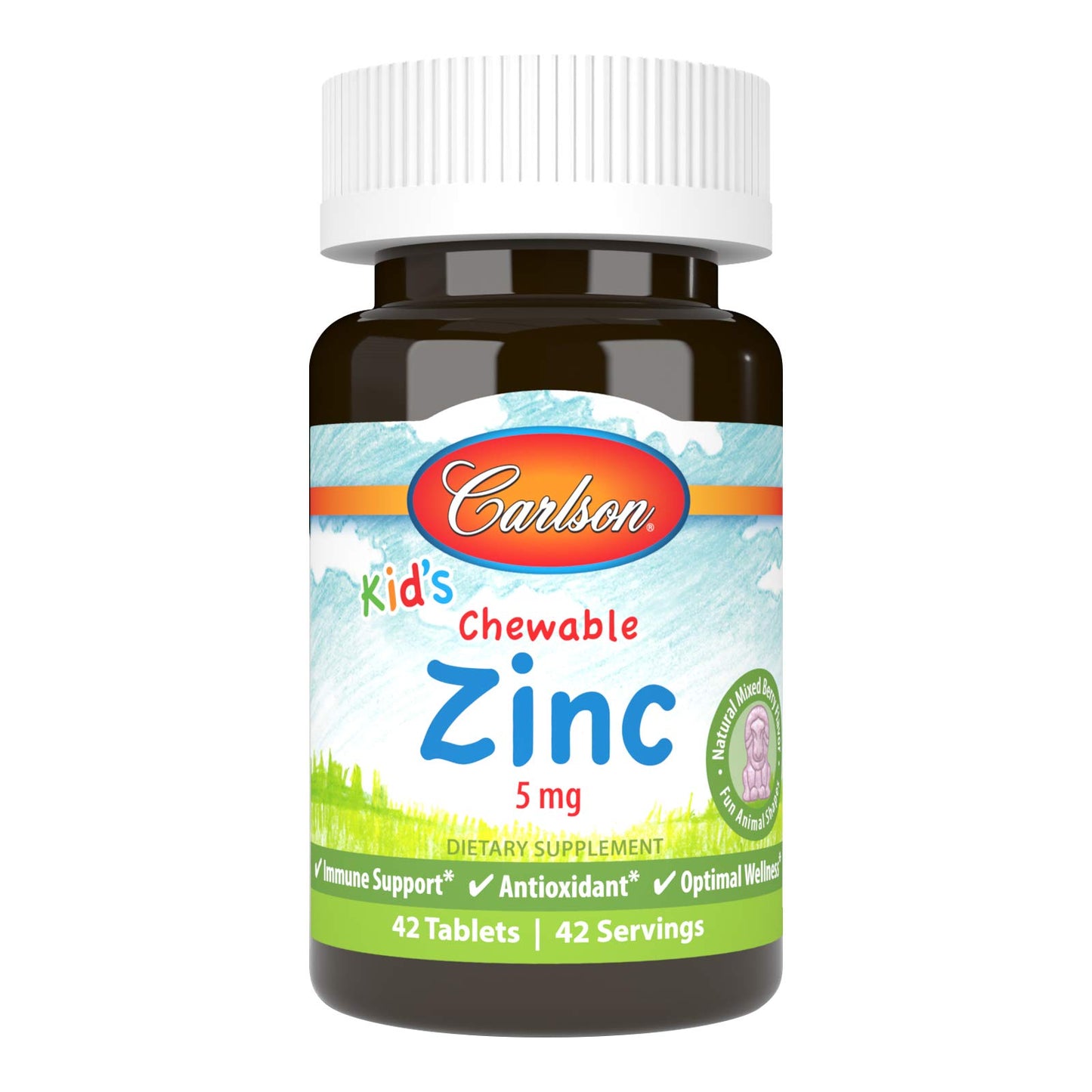 Carlson Kid's Zinc Tablet, 42 Tablets