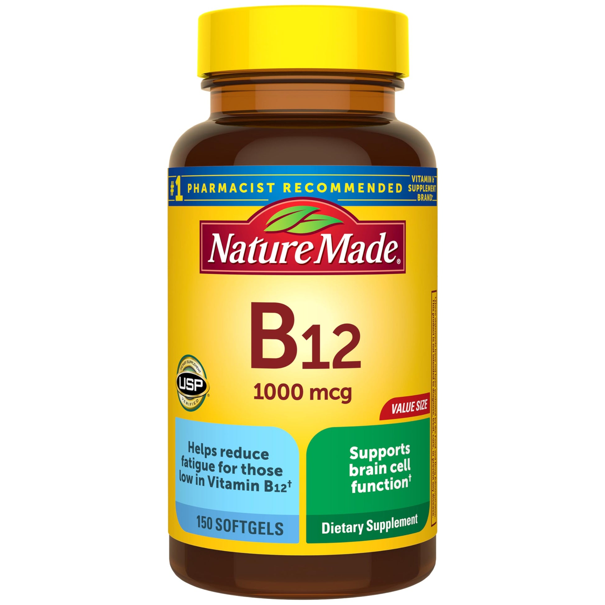 Nature Made Vitamin B12 1000 mcg Softgels, 150 Count