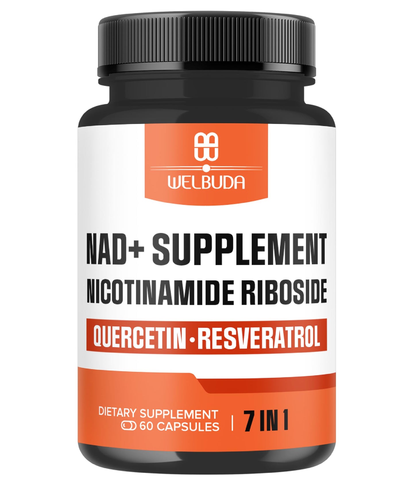 WELBUDA NAD+ Supplement with Nicotinamide Riboside 60 Capsules