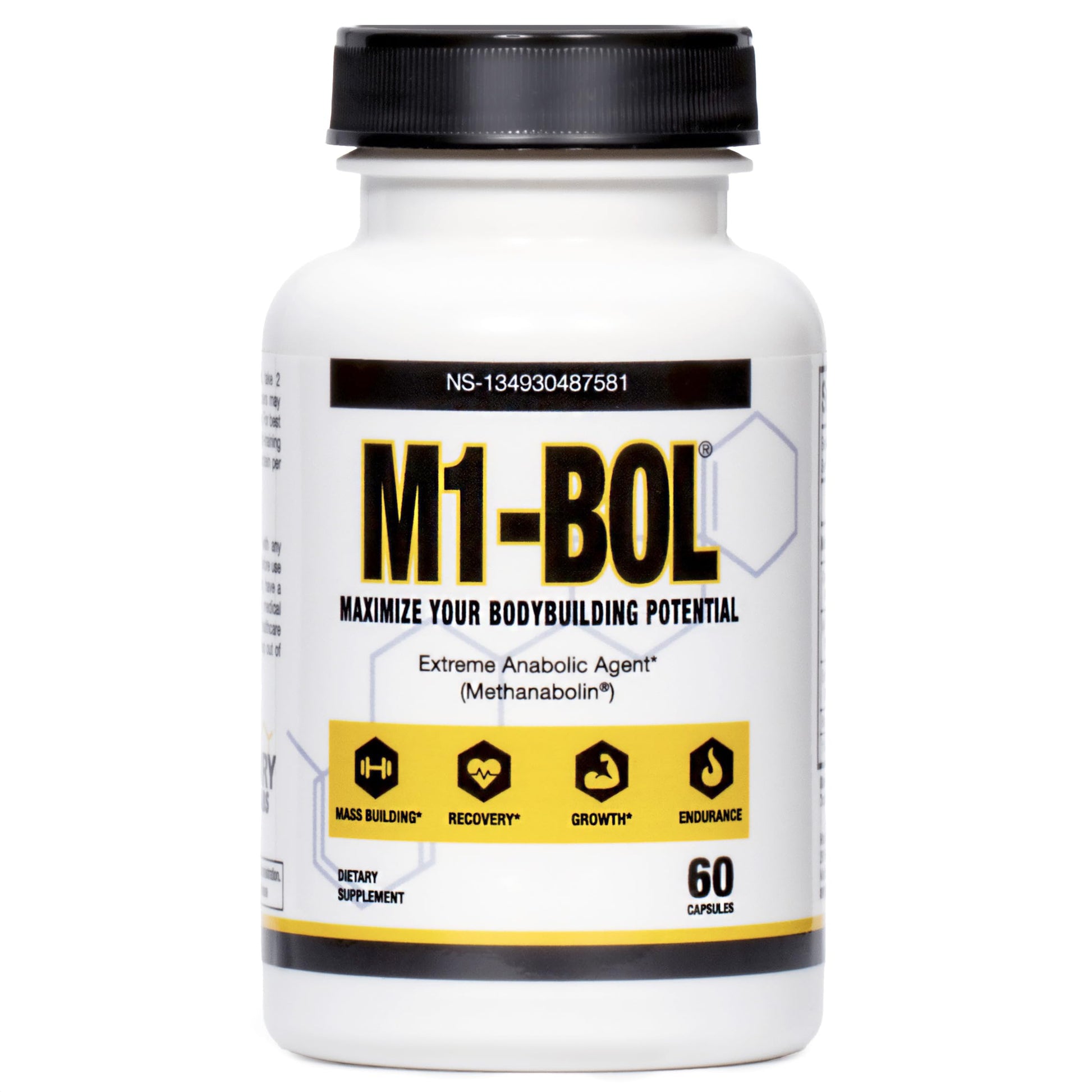 M1-BOL Extreme Anabolic Testosterone Booster with Avry Labs Proprietary Turkesterone Stack – Vegan, 60 Capsules