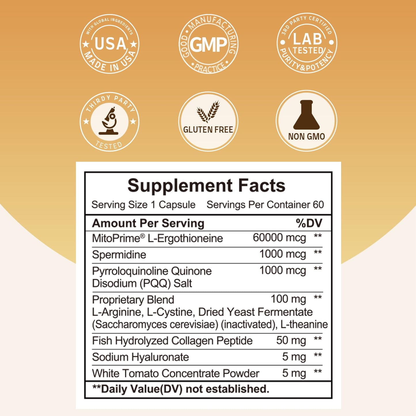 Mkule L-ergothioneine Supplement 60 Capsules