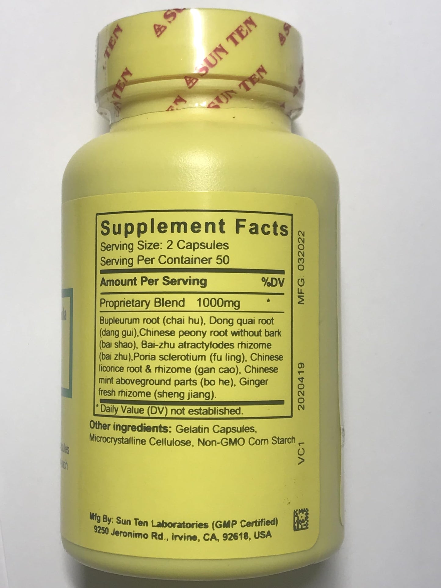 Sun Ten Tang-Kuei and Bupleurum Formula Xiao Yao San Capsules 100