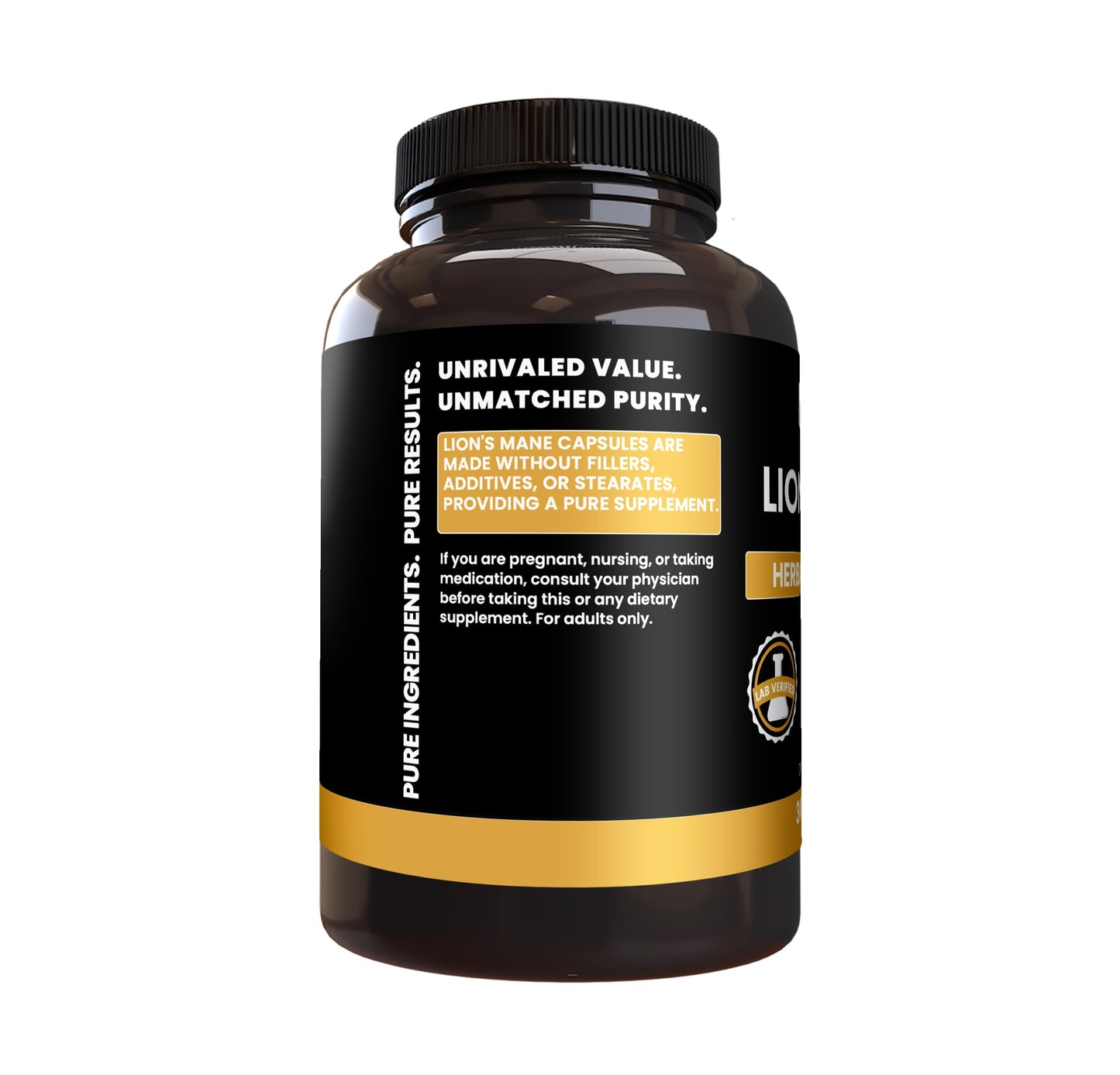 PURE ORIGINAL INGREDIENTS Lion's Mane Capsules 365 Capsules