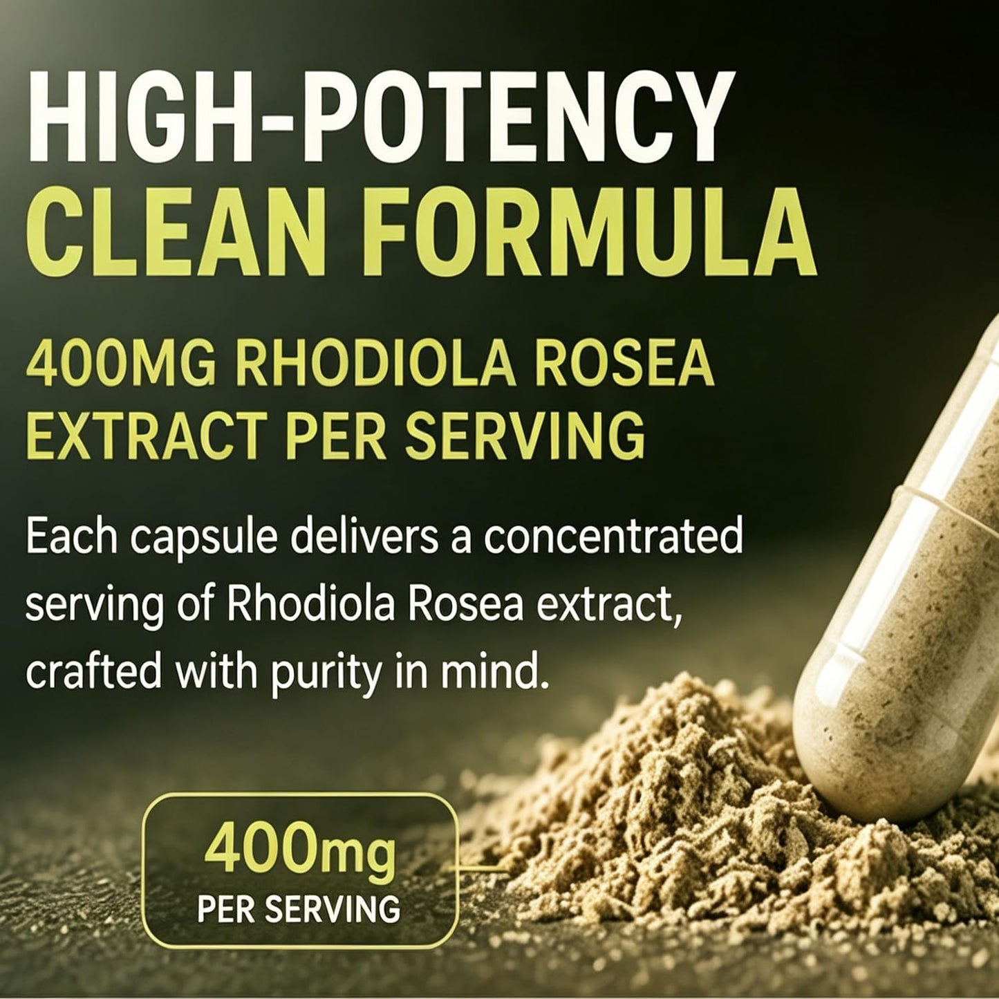Morshny Soluma Rhodiola Rosea Capsules 400mg, Organic Rhodiola Extract, Adaptogen Supplement for Energy Support, Daily Wellness, Mental Focus, 60 Capsules