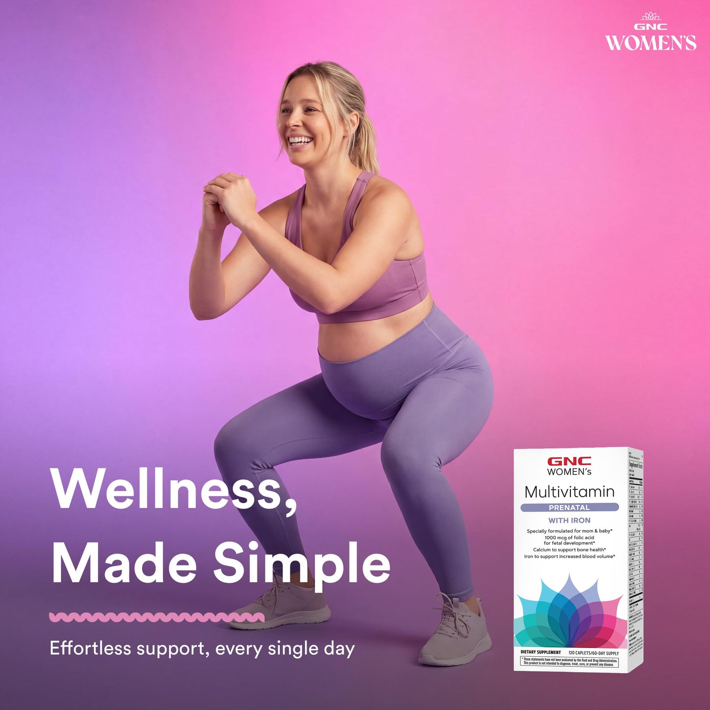 GNC Women's Prenatal Multivitamin Formula with Iron Caplets 120