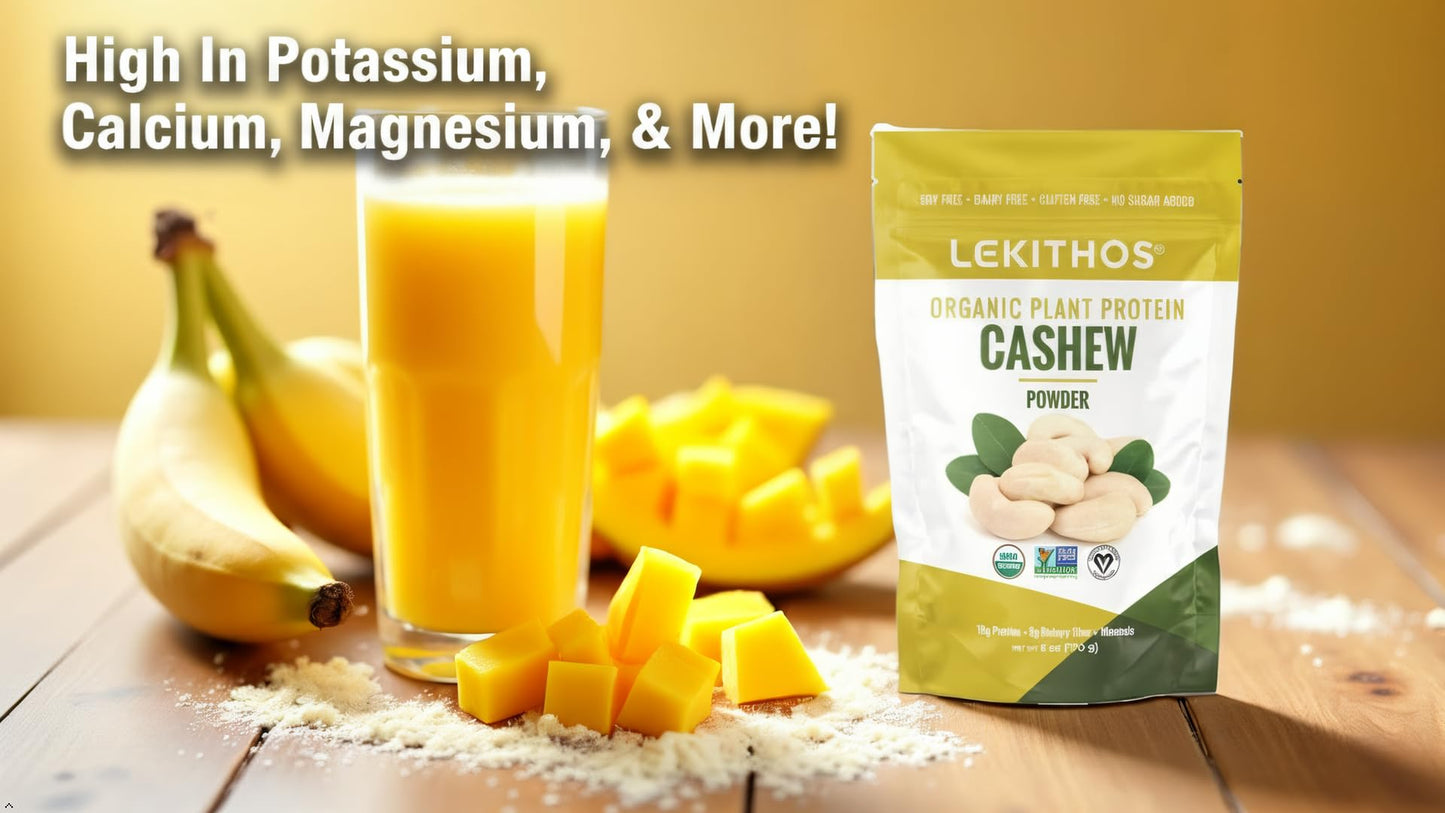 Lekithos Organic Cashew Protein Powder, 6 Servings