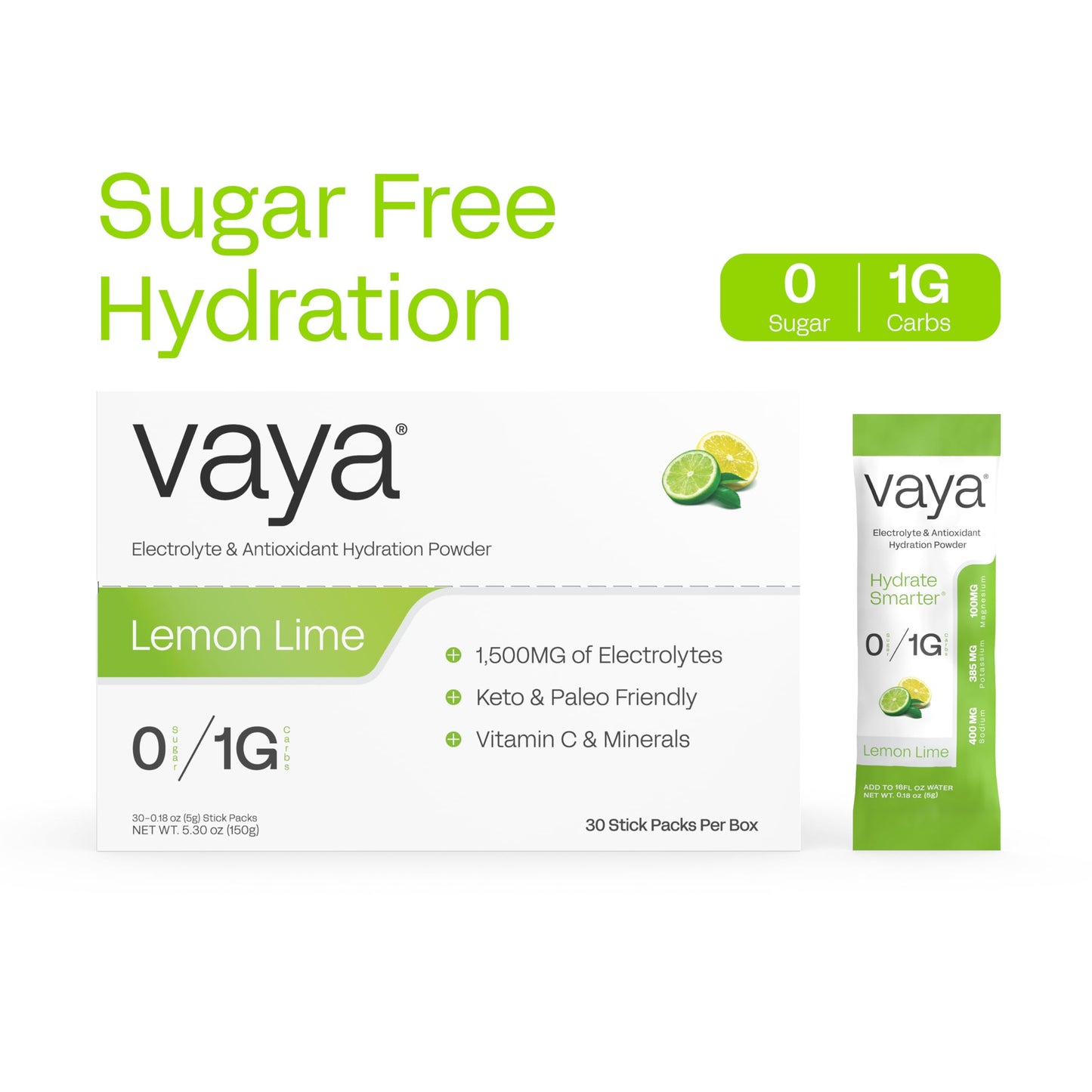 Vaya Sugar Free Electrolyte Powder Packets, 4.23 oz
