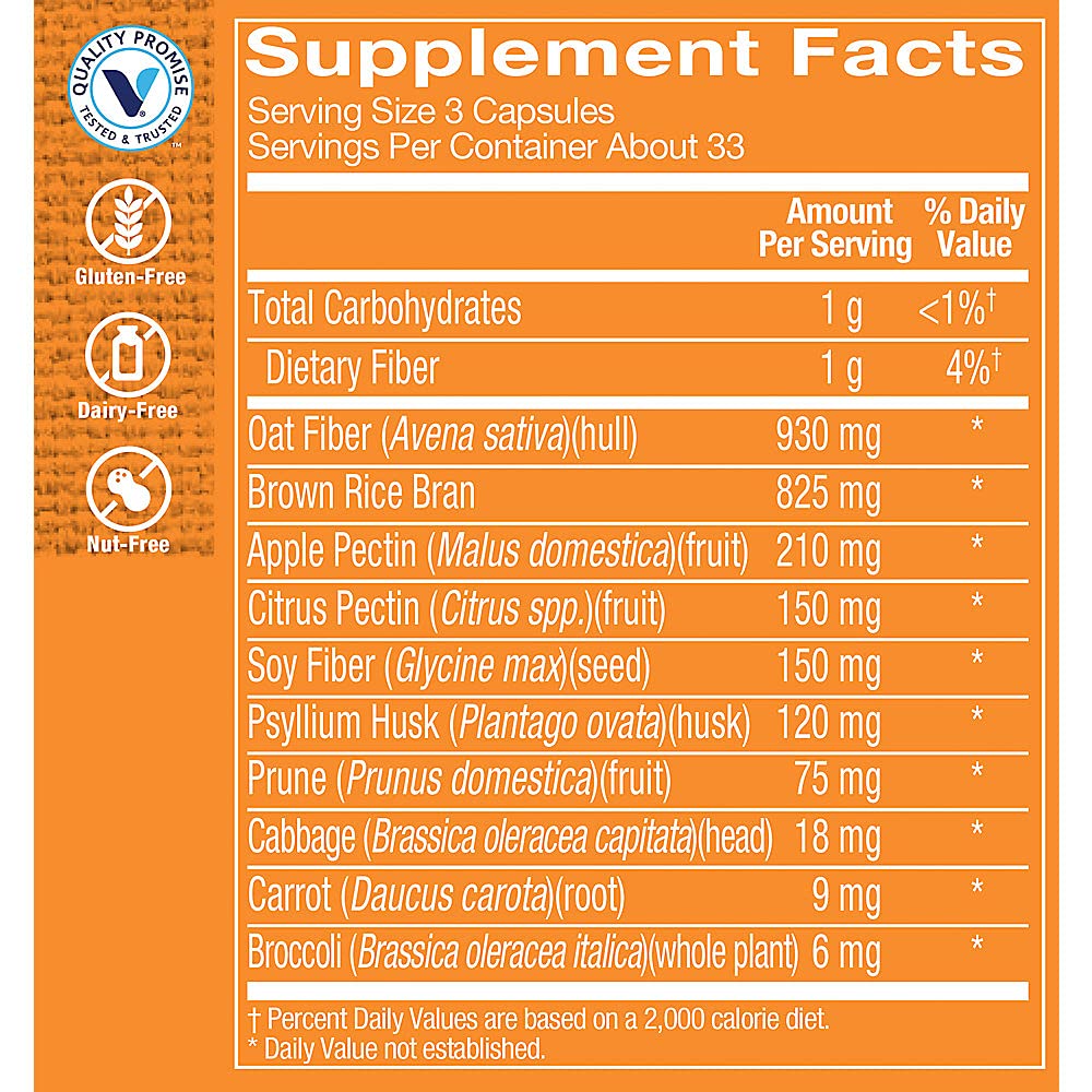 The Vitamin Shoppe Fiber Blend Capsules, 100 Count