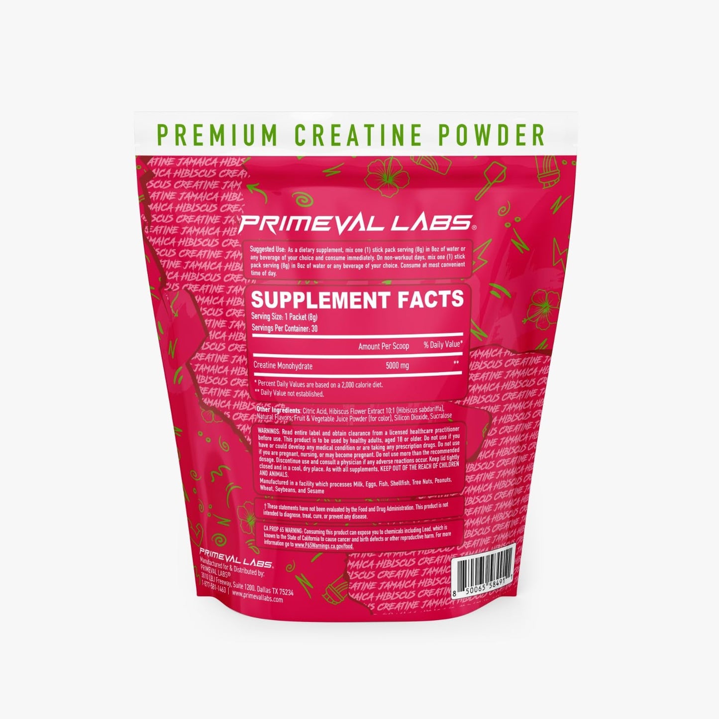 Primeval Labs Clean Creatine Monohydrate Powder 30 Servings