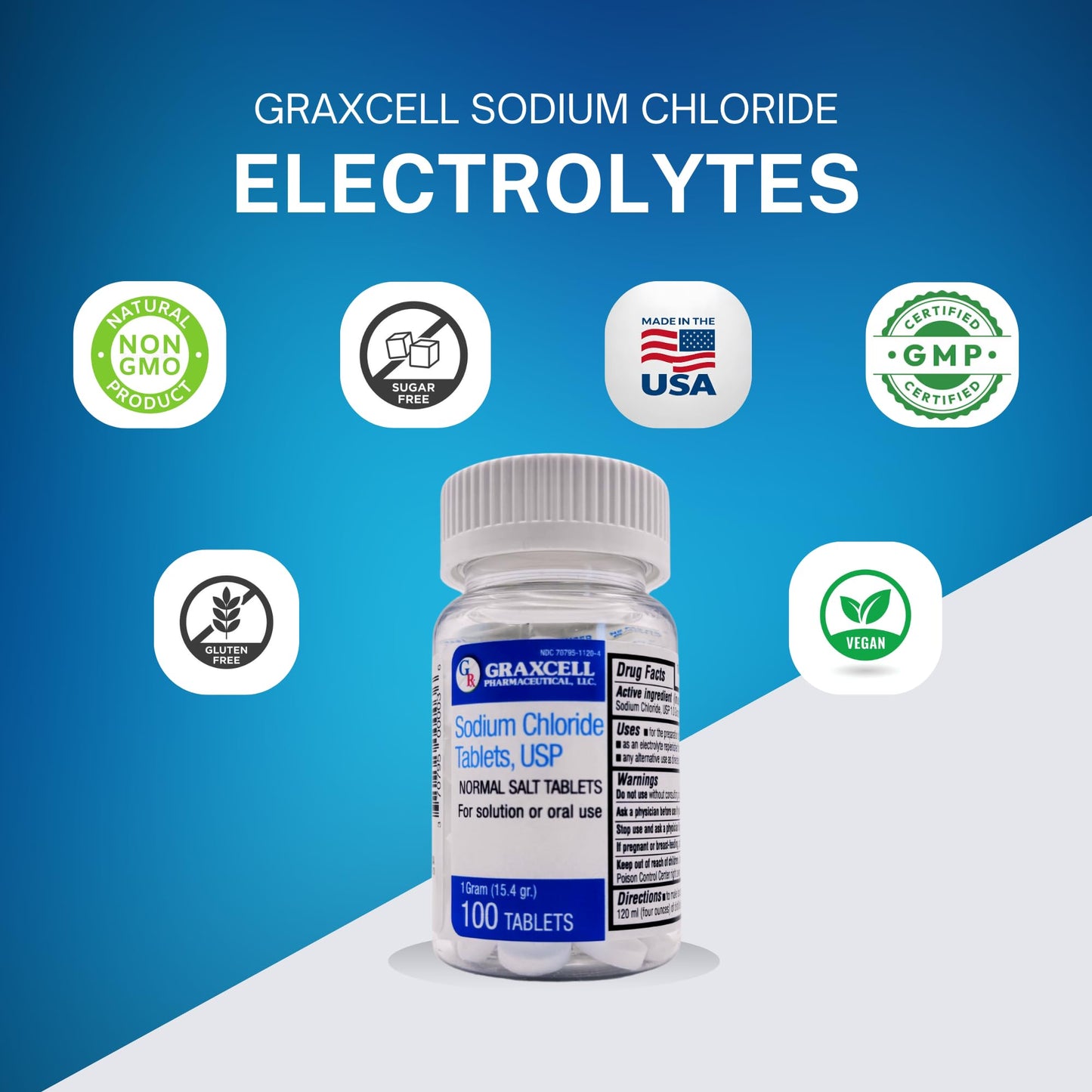 Graxcell Sodium Chloride Tablets, 100 Count