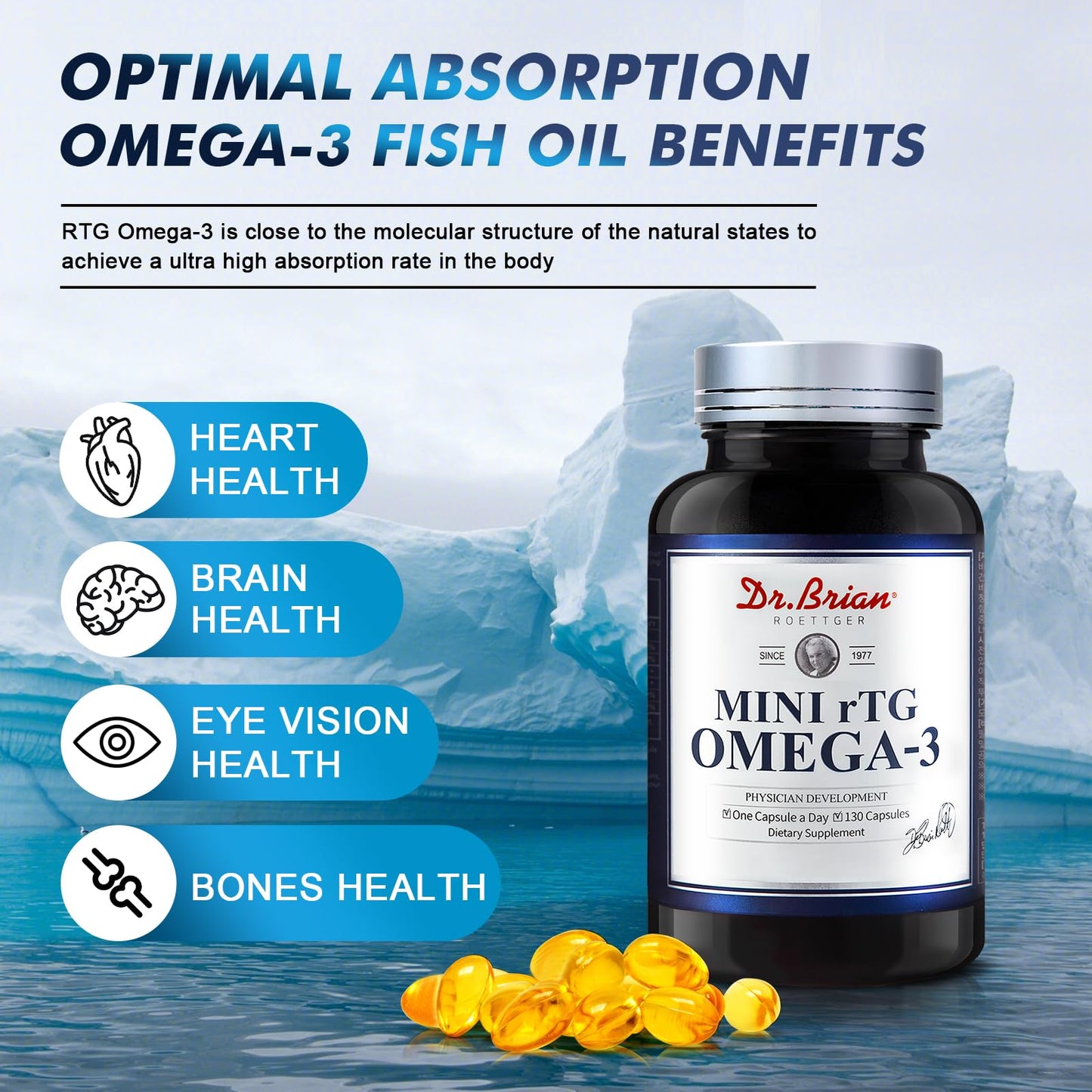 DR.BRIAN ROETTGER Fish Oil Supplement Capsules 130