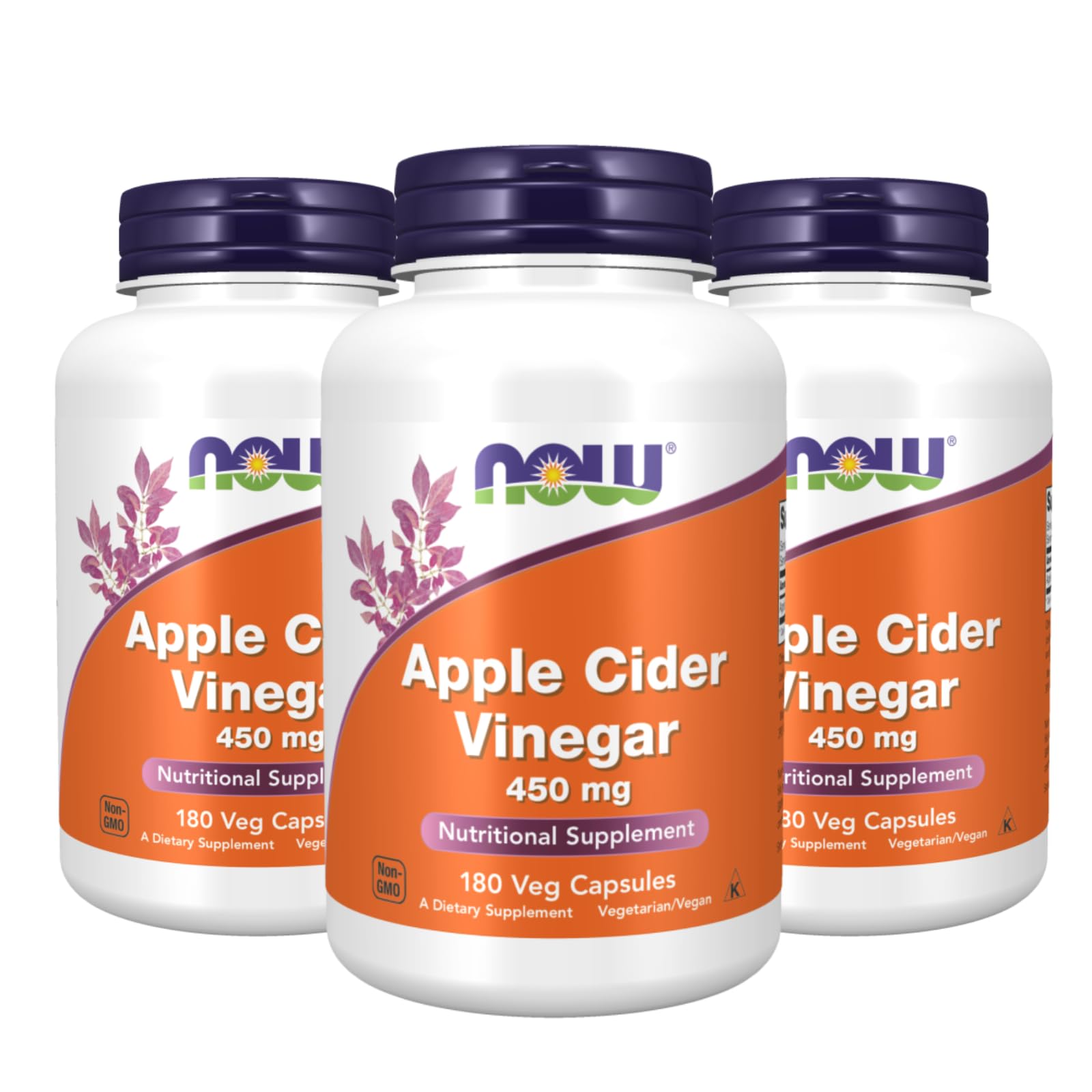 NOW Foods Apple Cider Vinegar 450 mg Capsules, 540 Count