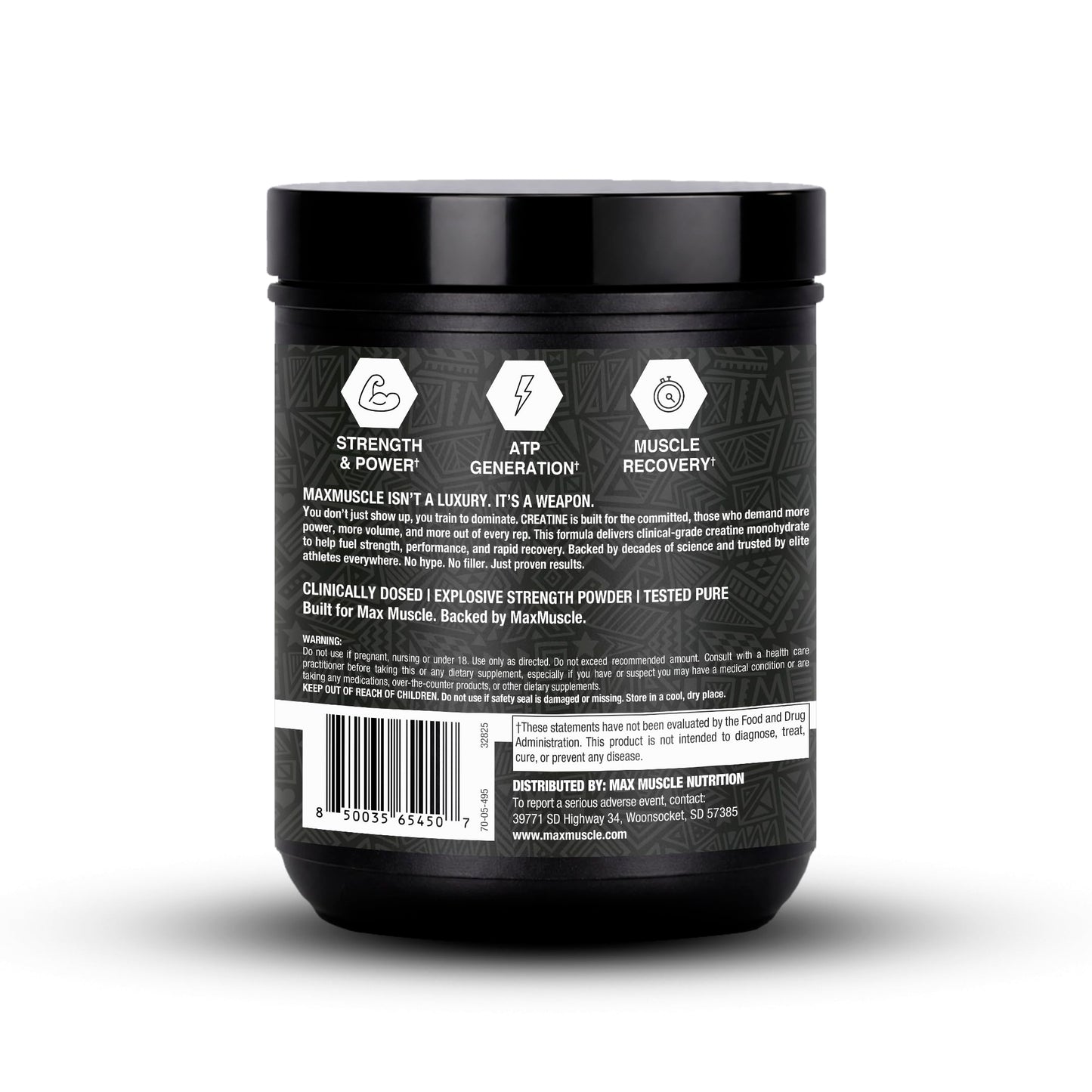 Max Muscle Ultra Pure Creatine Monohydrate Powder 8.8 Ounces