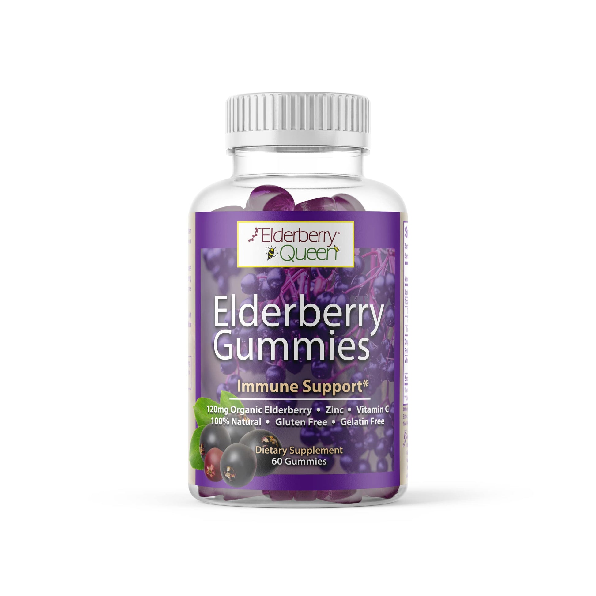 Elderberry Queen Organic Elderberry Gummies, 60 Count