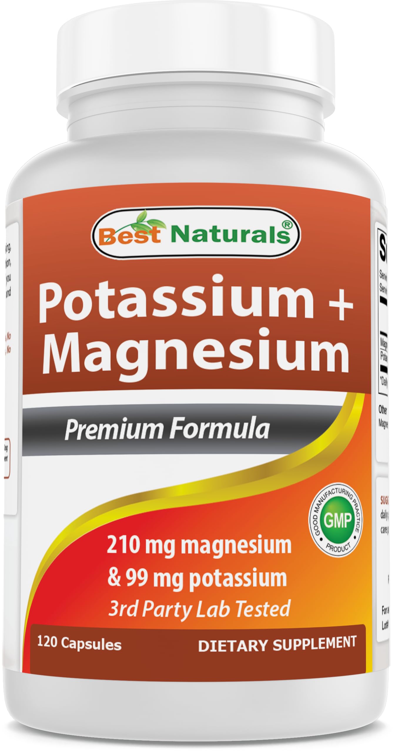 Best Naturals Potassium + Magnesium Capsules, 120 Count