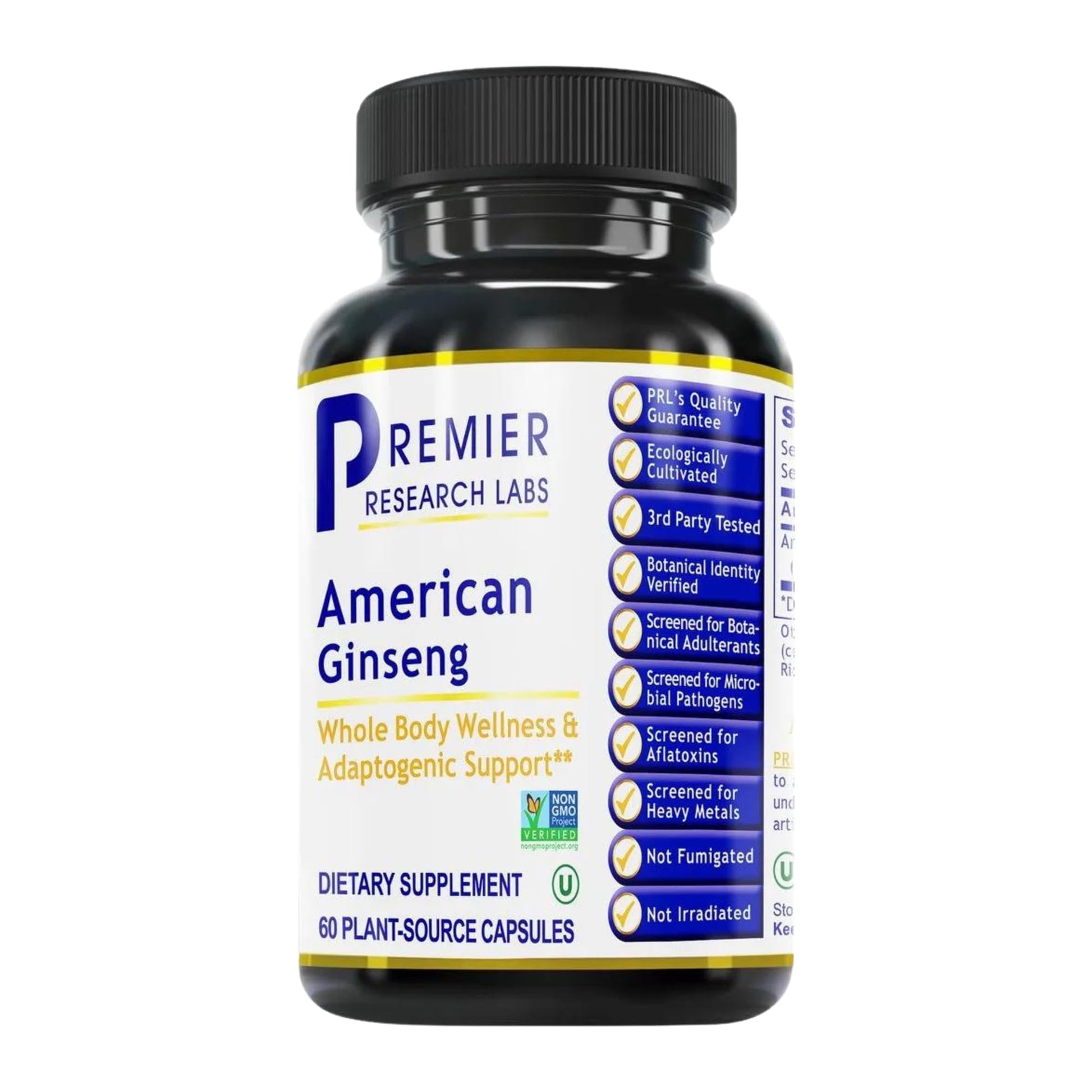 Premier Research Labs American Ginseng Supplement, 60 Capsules