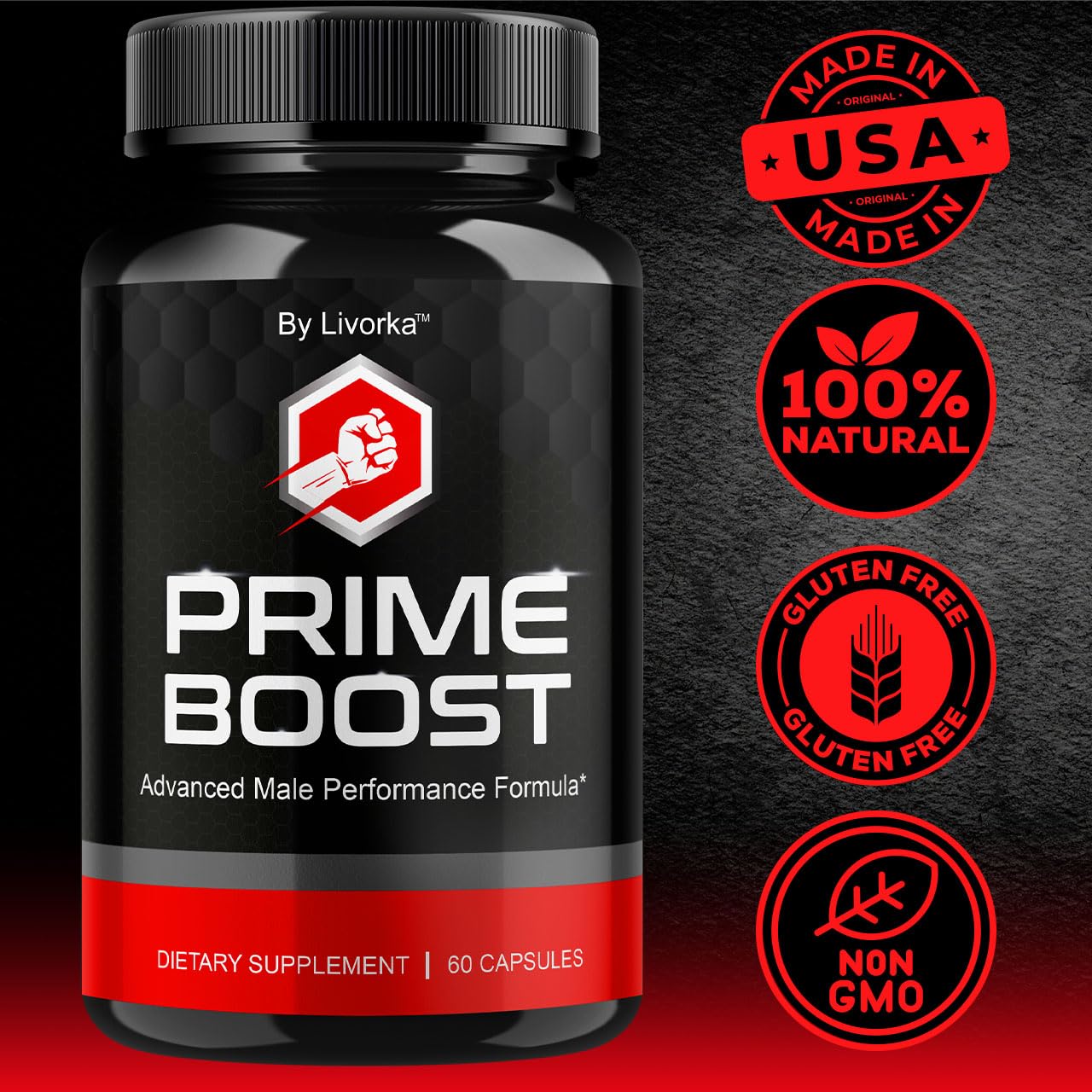 LIVORKA Prime Boost Capsules, 300 Capsules