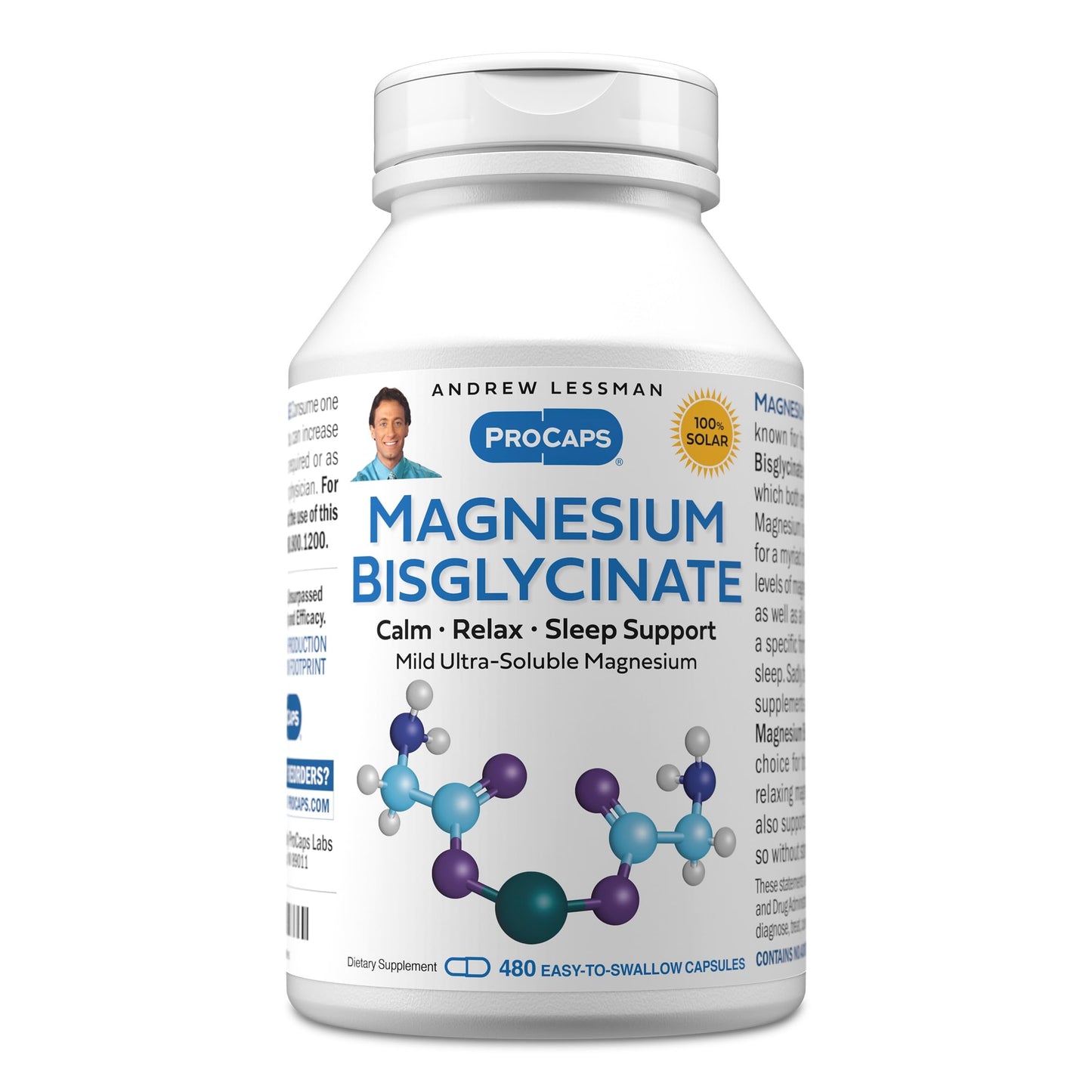 Andrew Lessman ProCaps Magnesium Bisglycinate Capsules, 480 Capsules