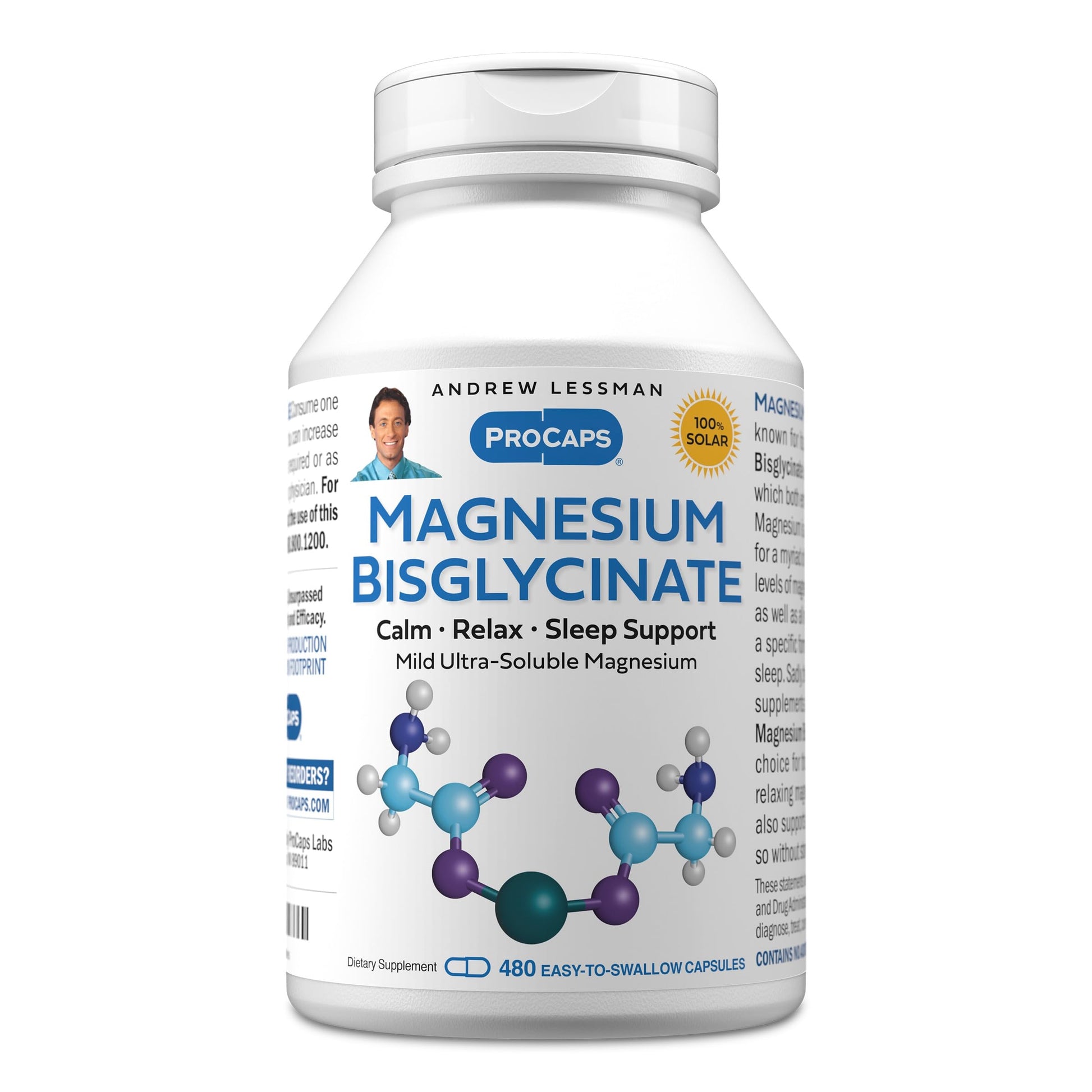 Andrew Lessman ProCaps Magnesium Bisglycinate Capsules, 480 Capsules