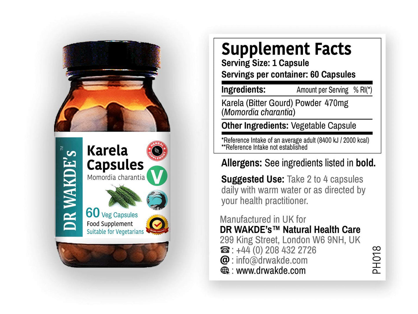 DR WAKDE'S Karela Capsules 60 Veg Caps