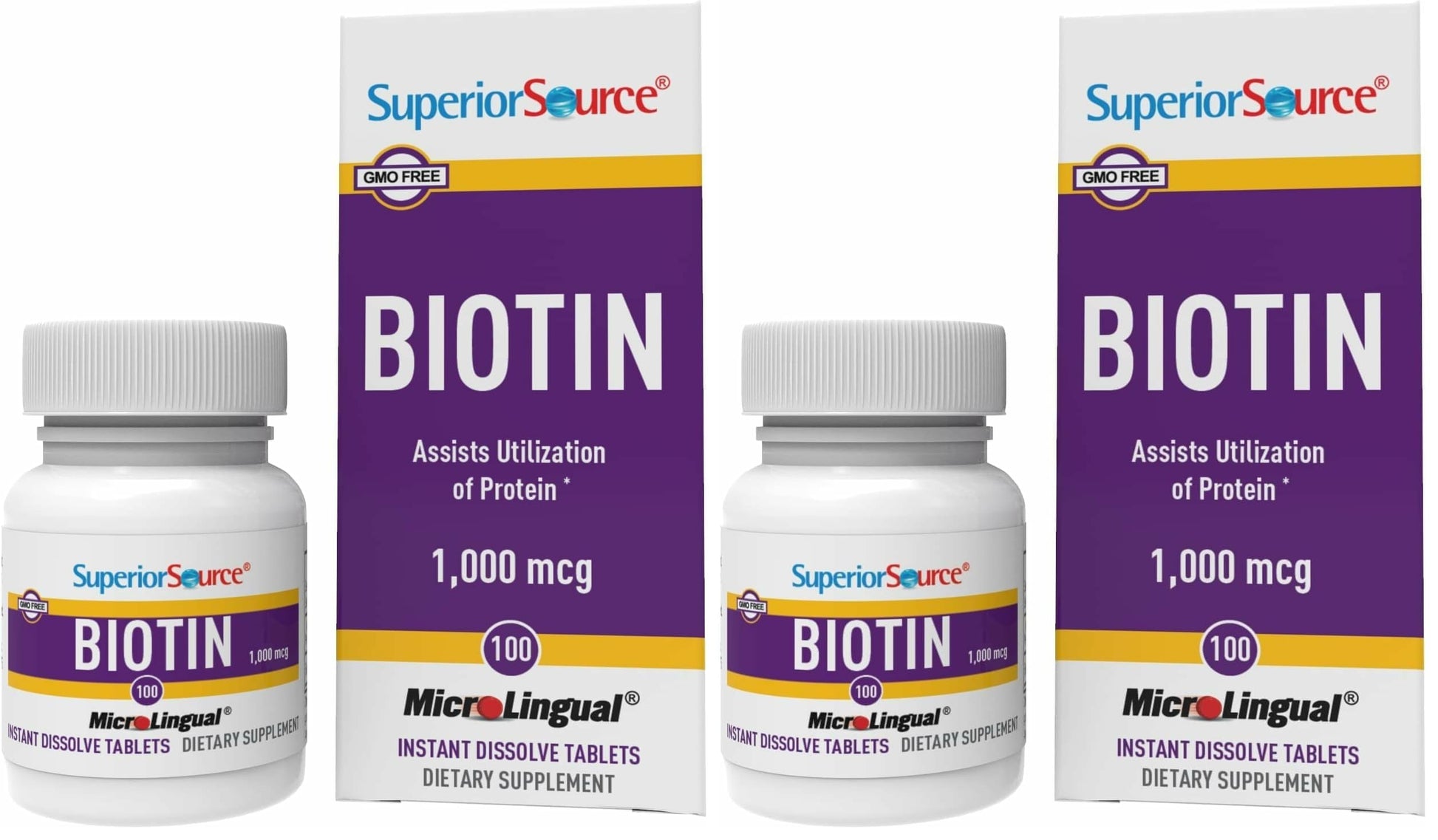 Superior Source Biotin 1000 mcg Quick-Dissolve MicroLingual Tablets, 200 Tablets