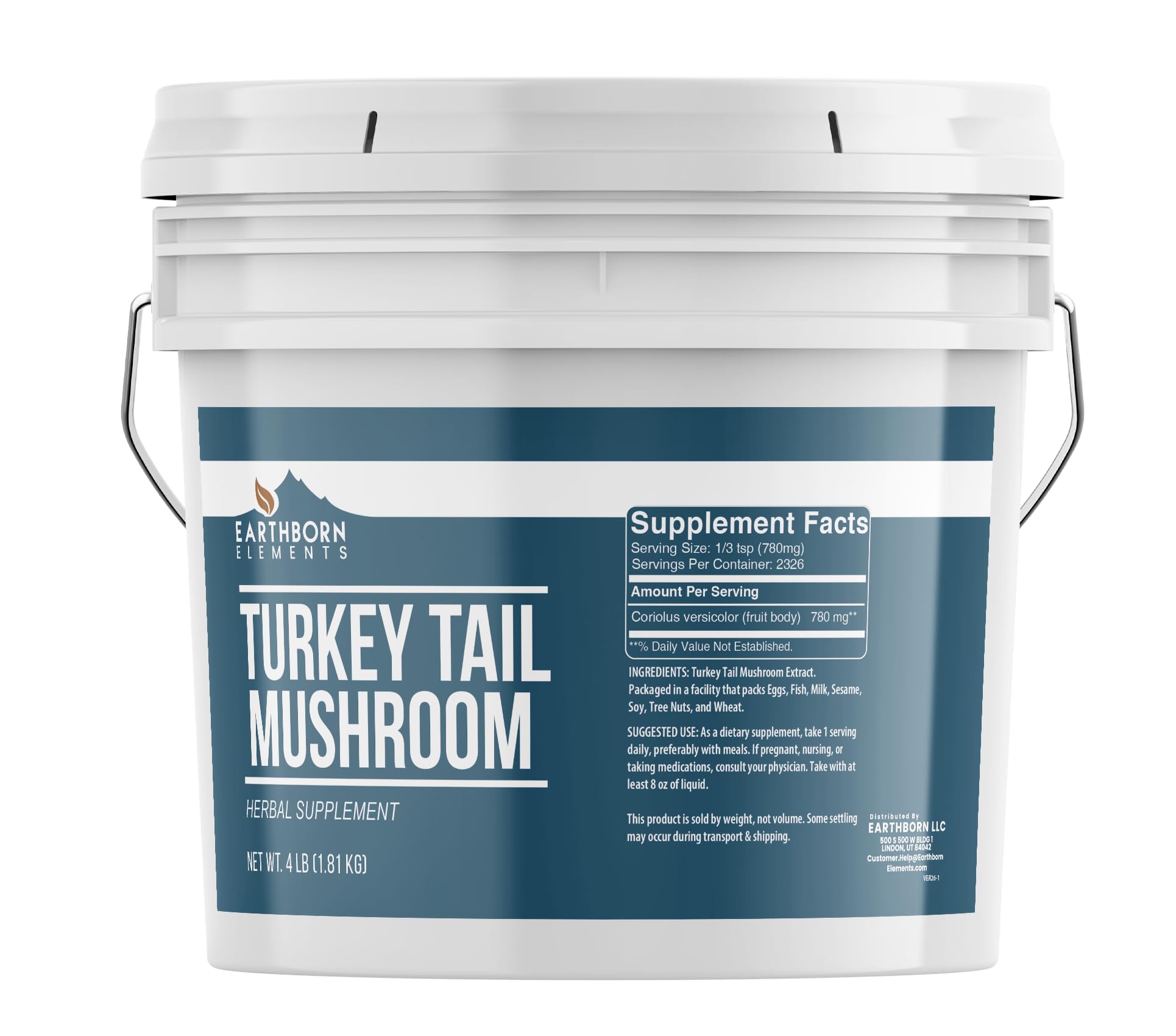 Earthborn Elements Turkey Tail Mushroom Powder 63.35000000000001 oz