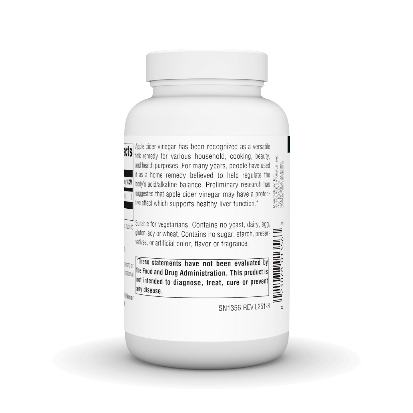 Source Naturals Apple Cider Vinegar 500mg, 180 Vegan Tablets