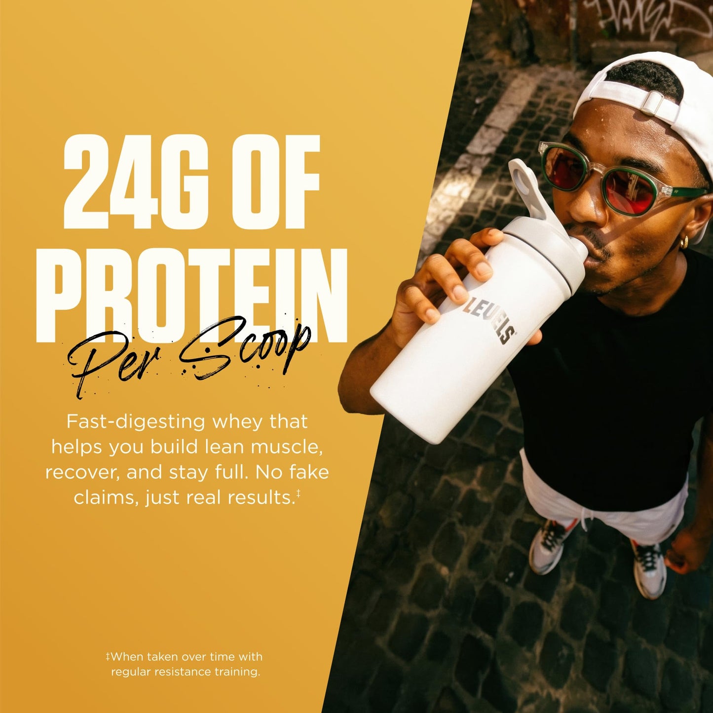 Levels Nutrition Grass Fed Whey Protein Powder Vanilla Bean, 80 Servings