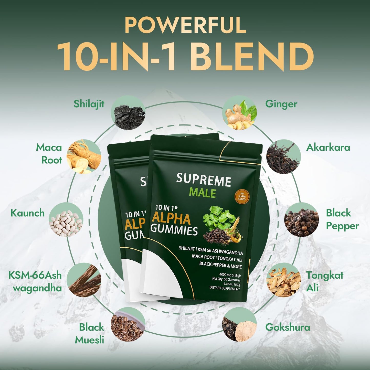 SUPREME MALE Alpha Gummies 60 Gummies