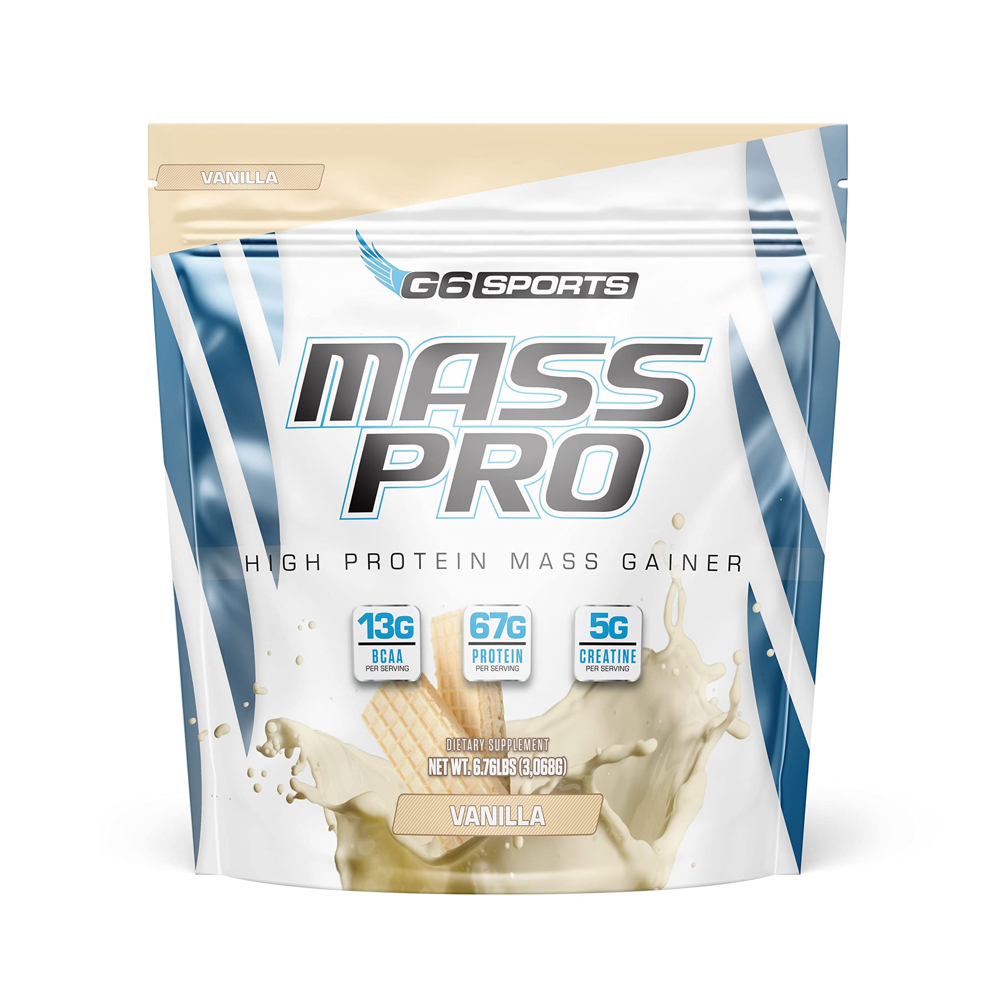 G6 Sports Mass Pro High Protein Mass Gainer Powder 108.16 oz