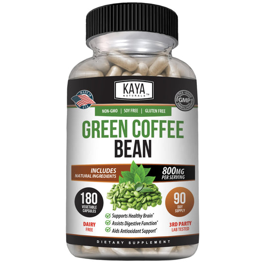 Kaya Naturals Green Coffee Bean Extract Capsule 180 Count