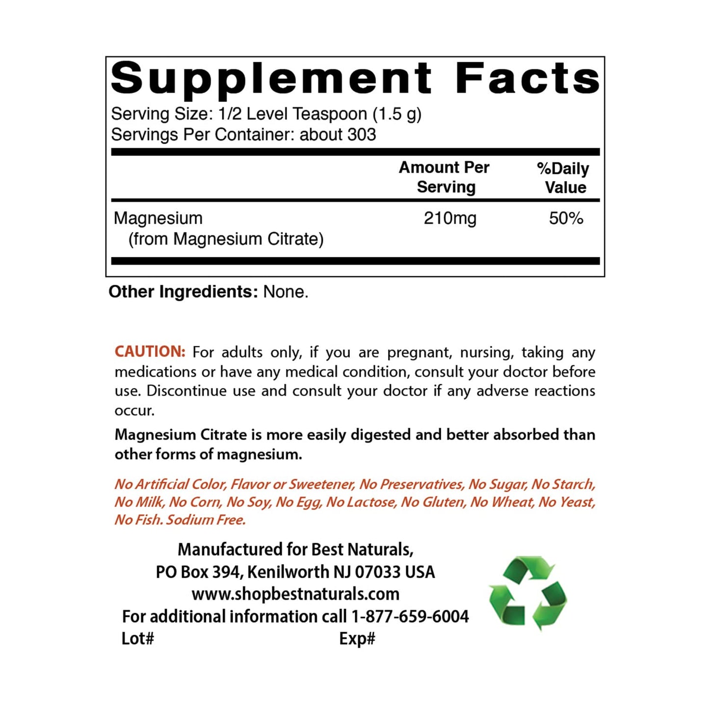 Best Naturals Magnesium Glycinate Powder 48