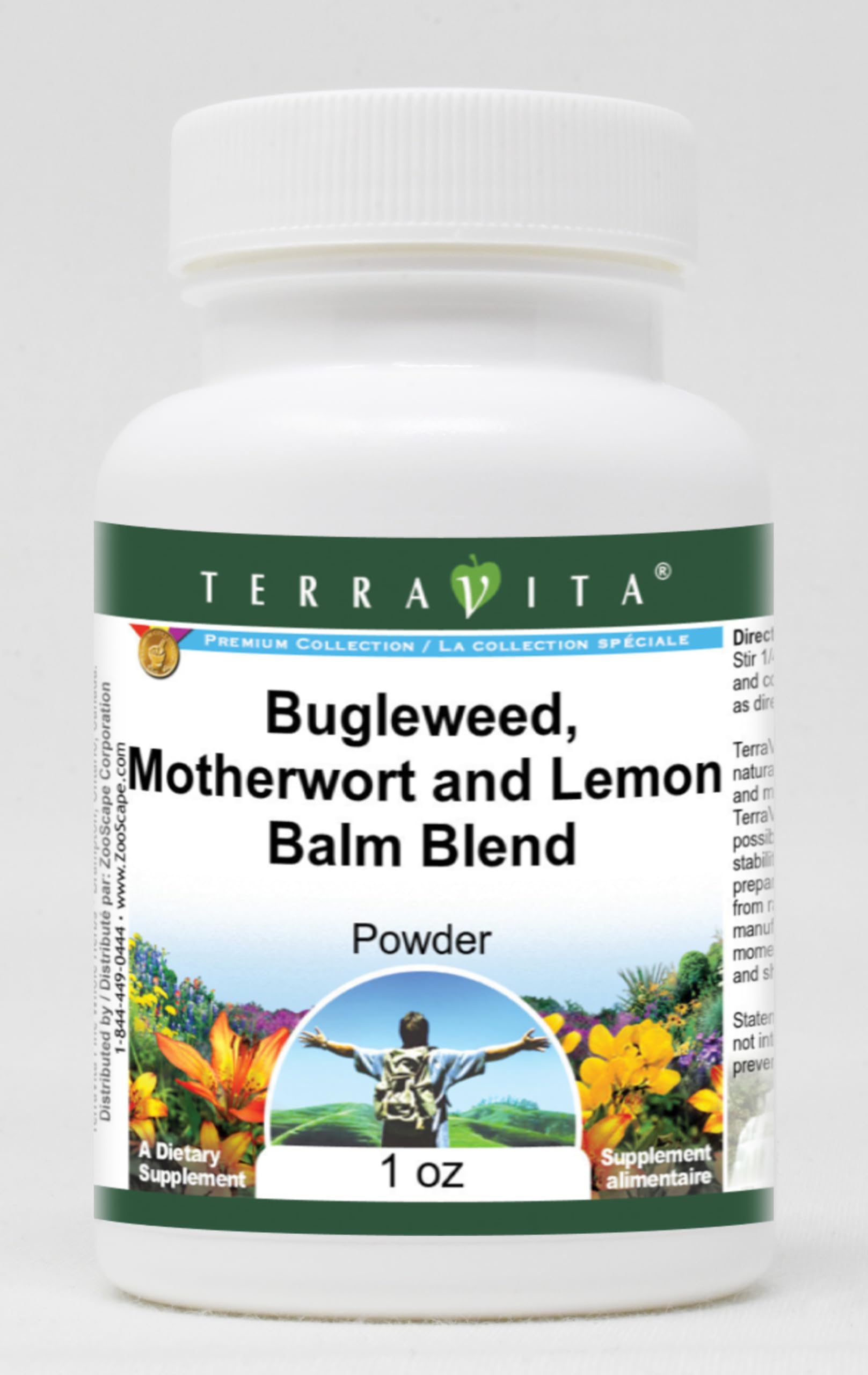 Terravita Thyroid Support Powder with Bugleweed, Motherwort and Lemon Balm, 1 Ounce