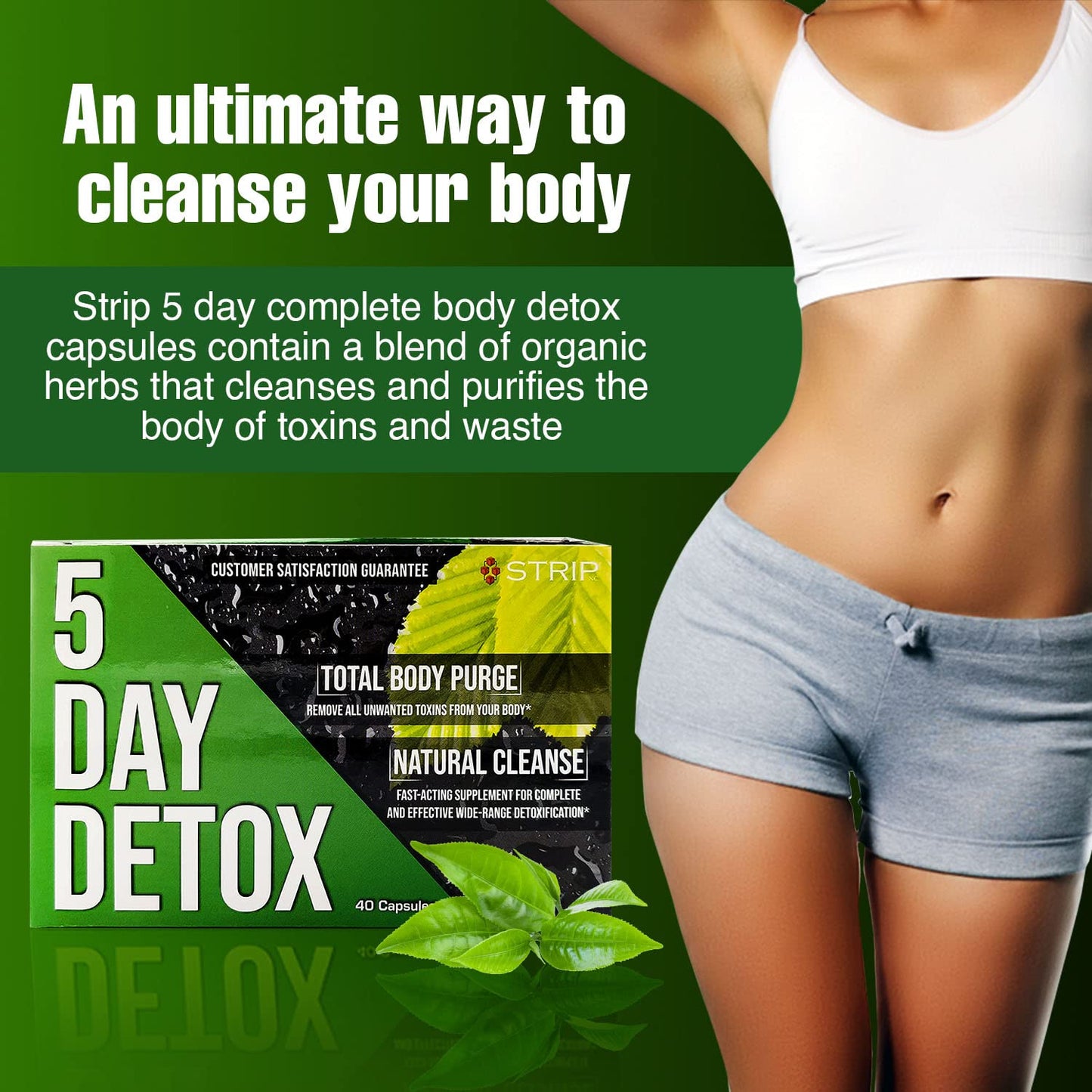 Wellgenix Strip 5 Day Detox Cleanse - Complete Body Cleanse Capsules, 40 Count