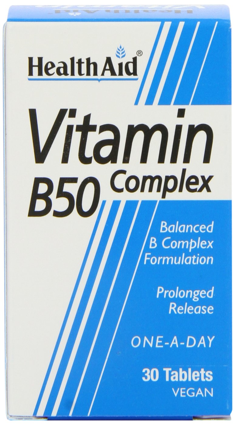 HealthAid Vitamin B50 Complex Prolonged Release Tablet, 30 Tablets