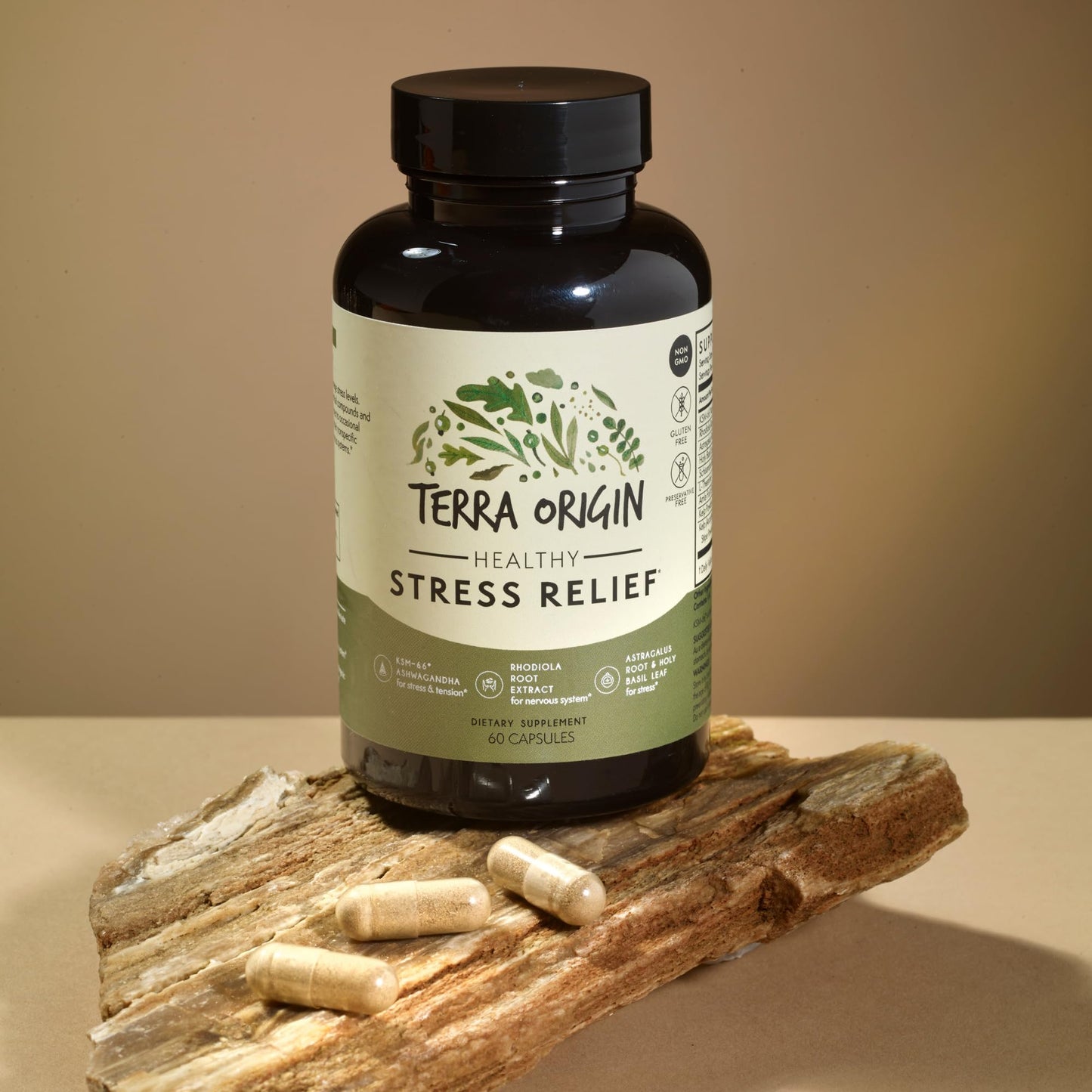 TERRA ORIGIN Healthy Stress Supplement 60 Capsules