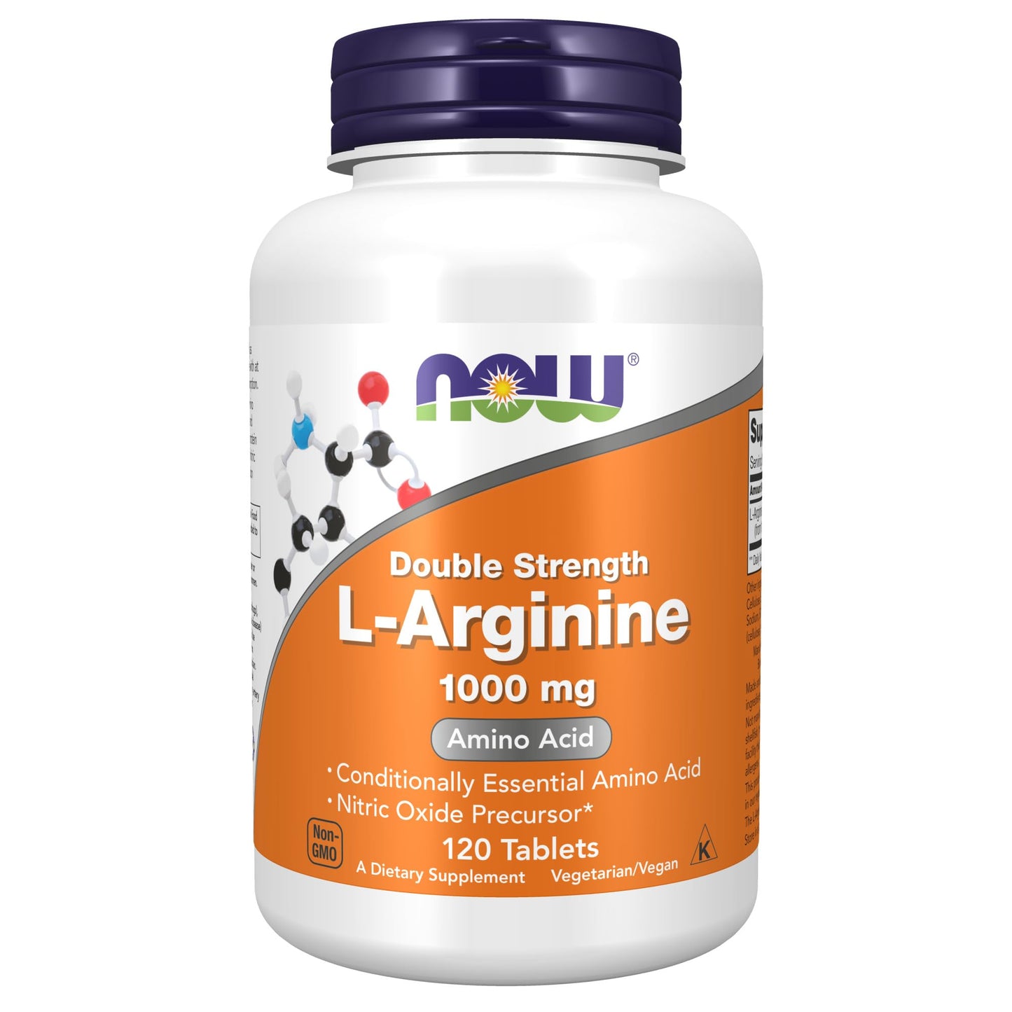 NOW L-Arginine 1000 mg Nitric Oxide Precursor, 120 Tablets