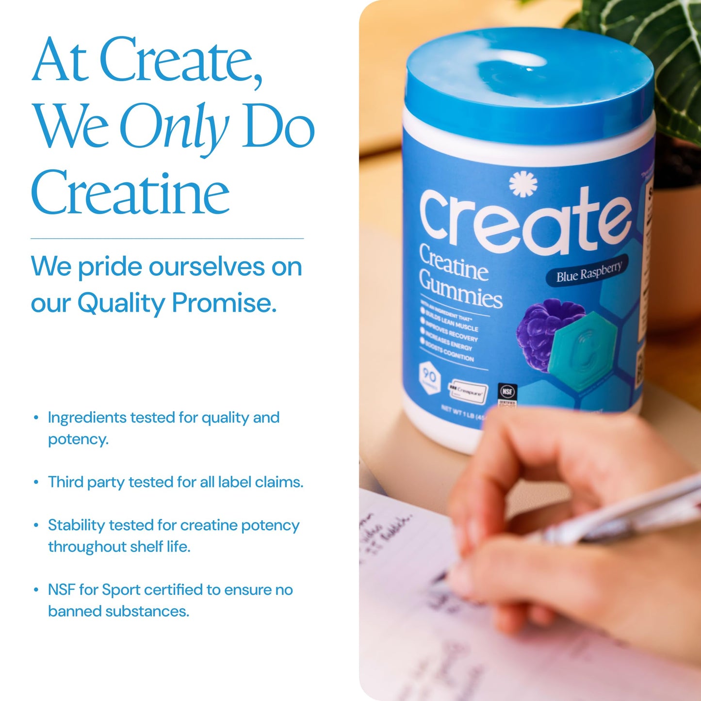 Create Creatine Monohydrate Gummies, 90 Count