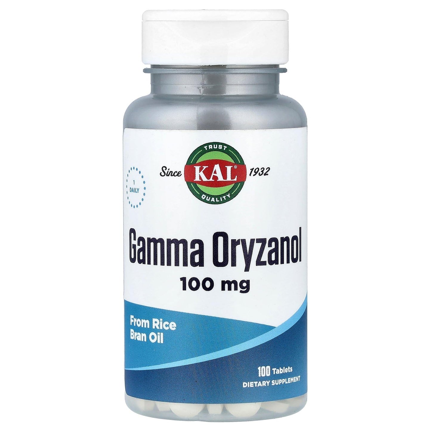 KAL Gamma Oryzanol 100 mg Tablets, 100 Count