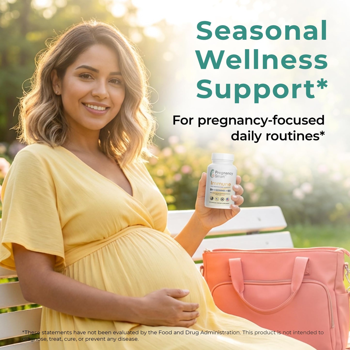 Pregnancy Smart Immune and Respiratory Support – Vitamin C, Zinc & D3 – OB/GYN Formulated, Prenatal-Friendly Immune Support Capsule, 60 Count