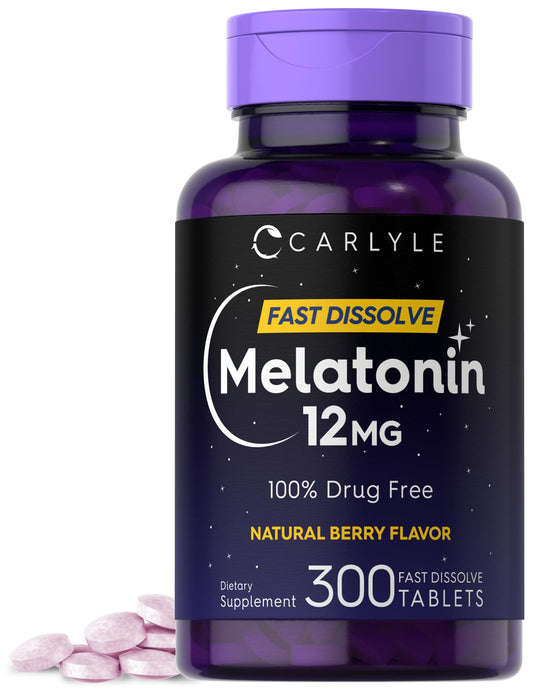 Carlyle Melatonin 12 mg Fast Dissolve 300 Tablets