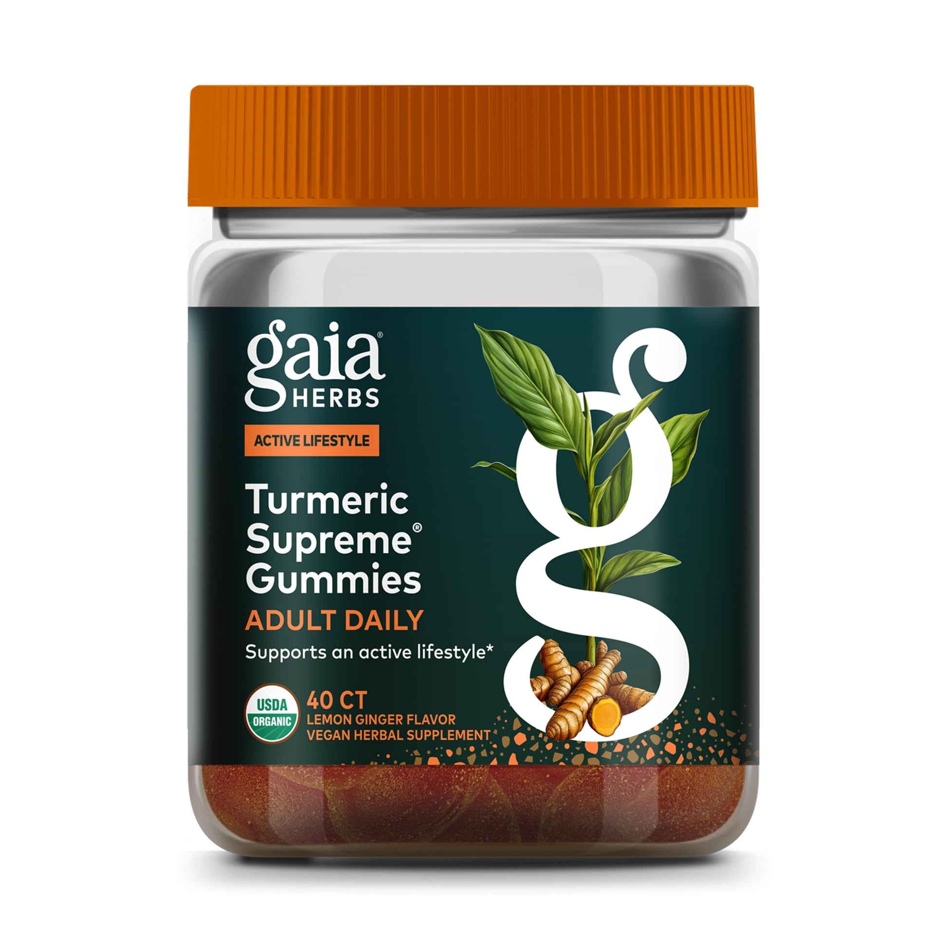 Gaia Herbs Turmeric Supreme Adult Daily Gummies, 40 Count