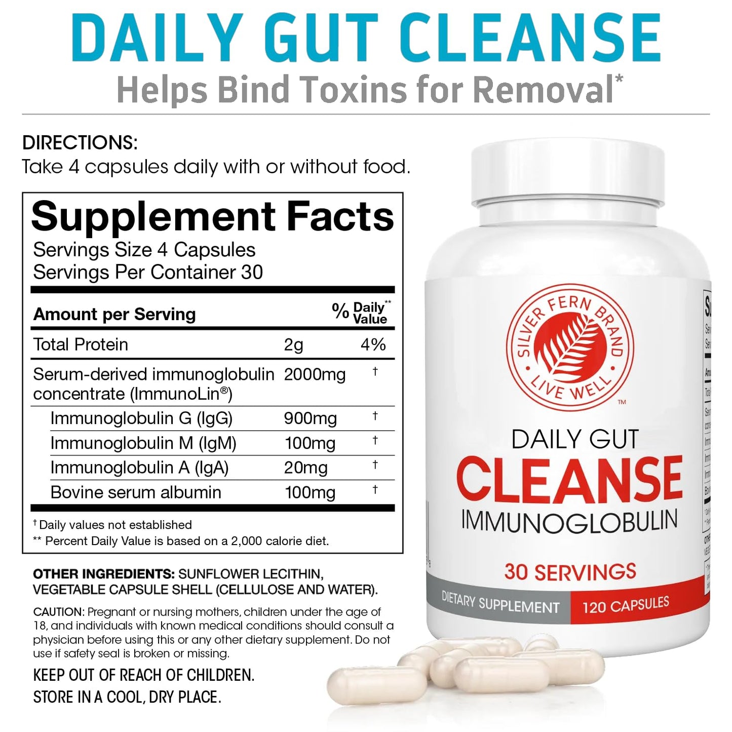 Silver Fern Gut Rehab Kit & Ultimate Probiotic Capsules, 120 & 60 Capsules