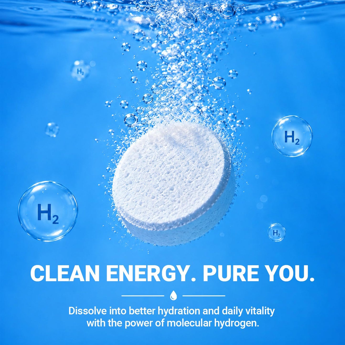Biookultra Molecular Hydrogen Water Tablets with Magnesium 16 PPM Hydrogen Water Drinking Tablets Antioxidant Rich H2 Molecular Tabs for Cellular Health & Energy Boost, Tablet, 120 Count