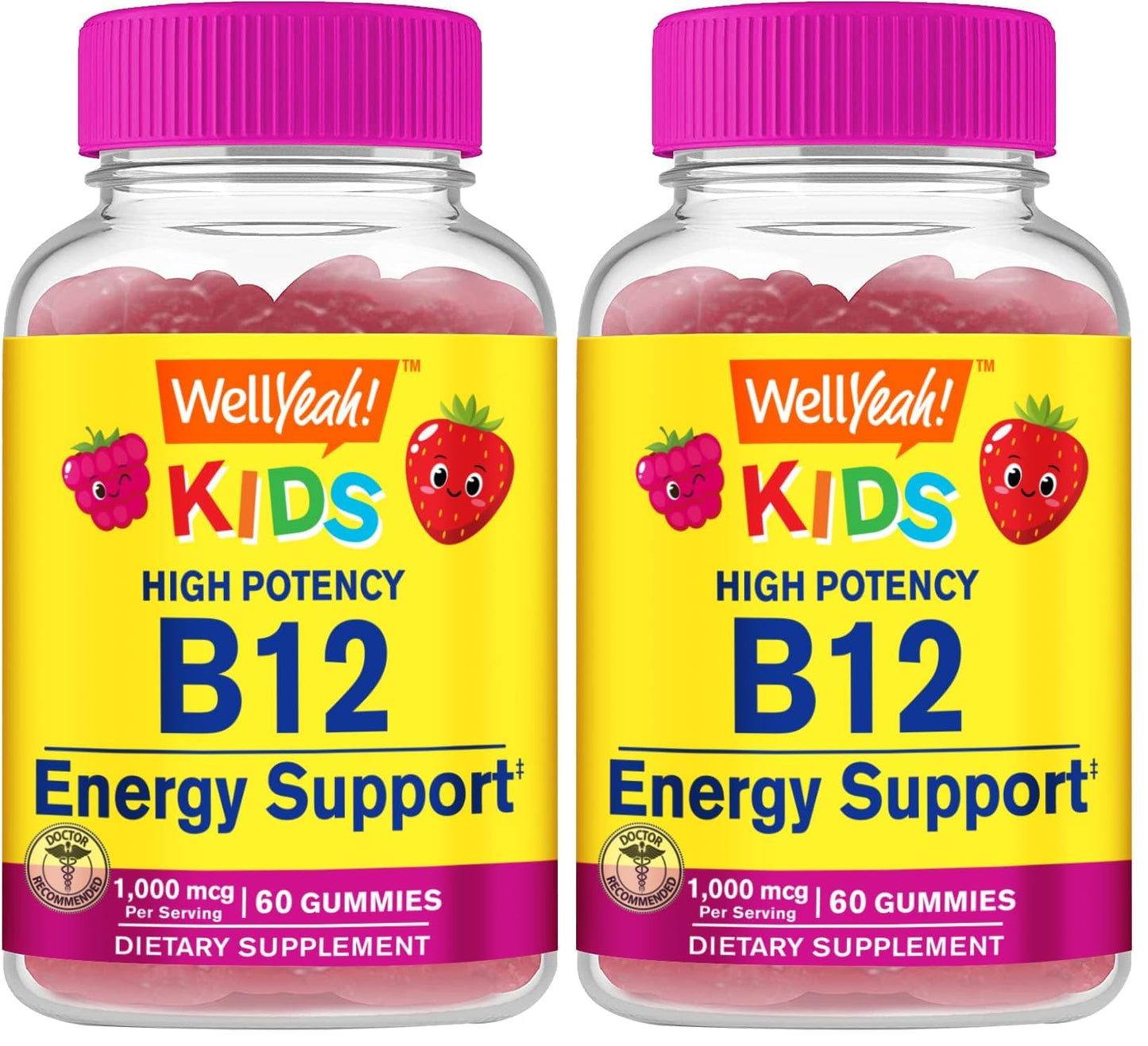 WellYeah Vitamin B12 Gummies for Kids 120 Gummies